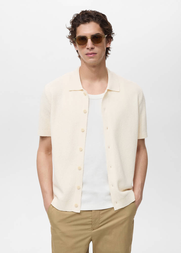 Fine knit shirt — Ivory White