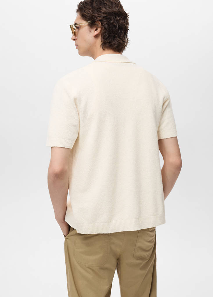 Fine knit shirt — Ivory White