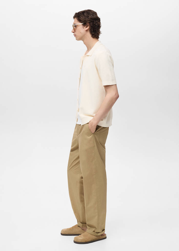 Fine knit shirt — Ivory White
