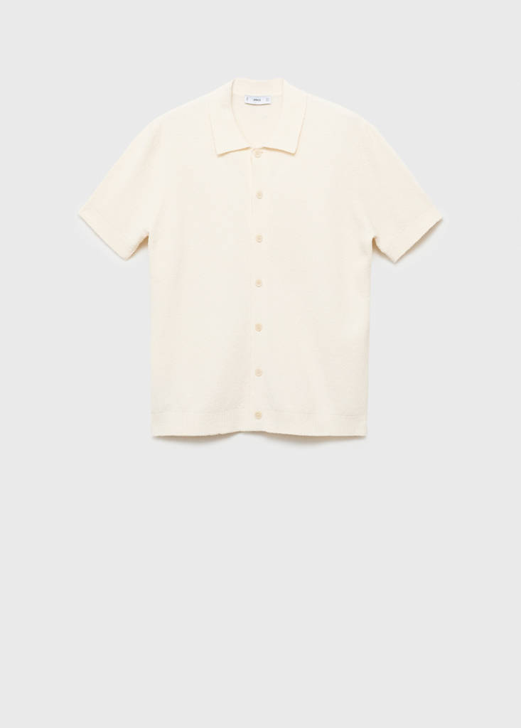 Fine knit shirt — Ivory White
