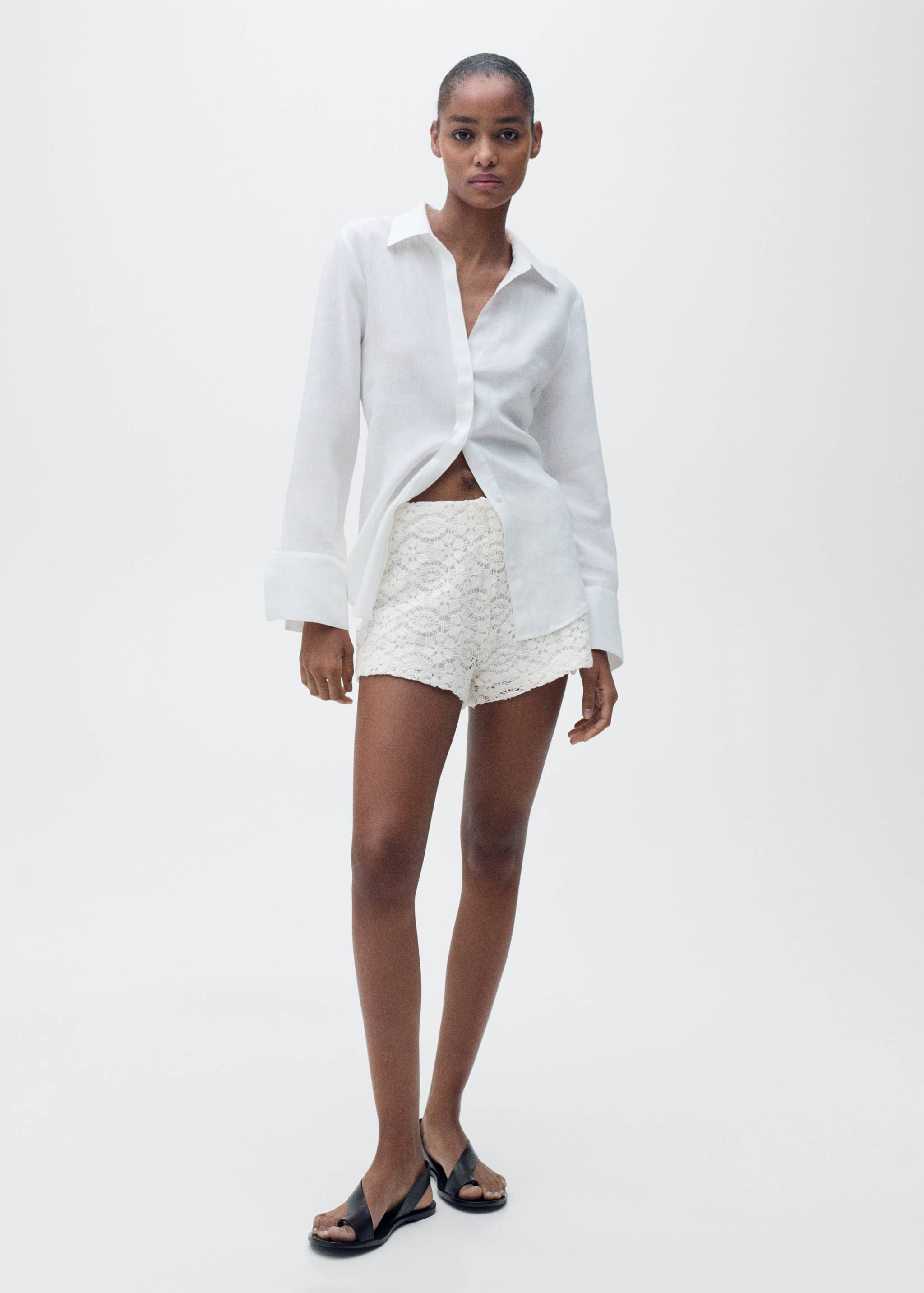 Crochet straight-fit shorts - General plane