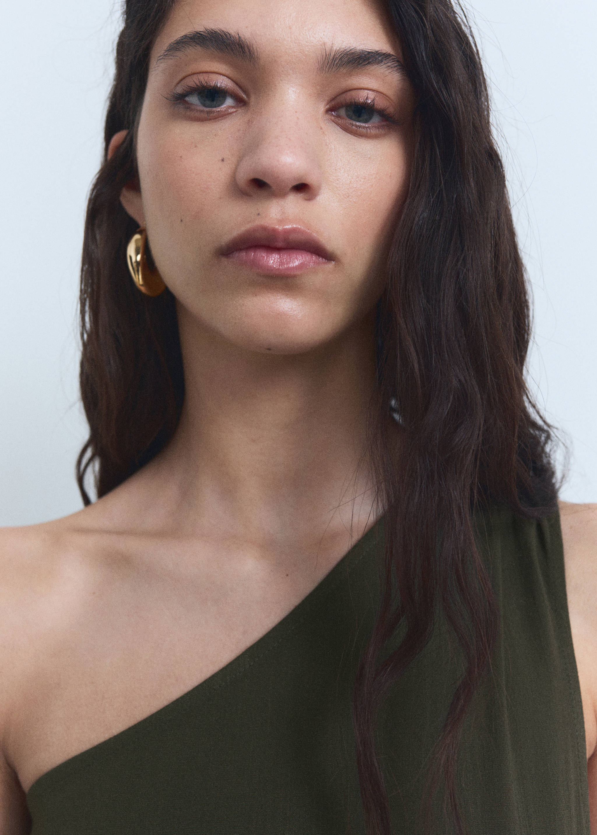 Vestido longo assimétrico balão - Pormenor do artigo 1