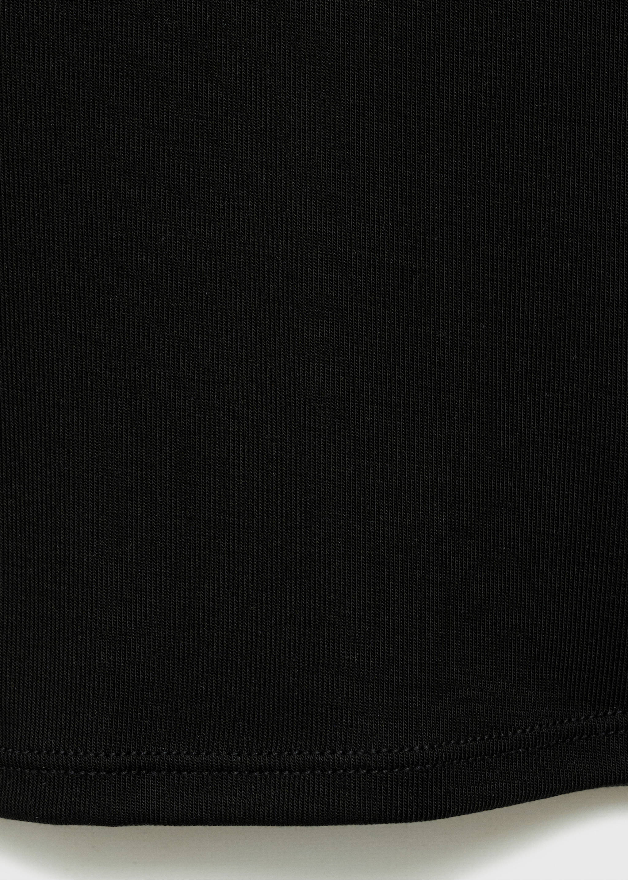 Lyocell top with contrasting trim - Details of the article 0, Black. Ref: 87049214-00.