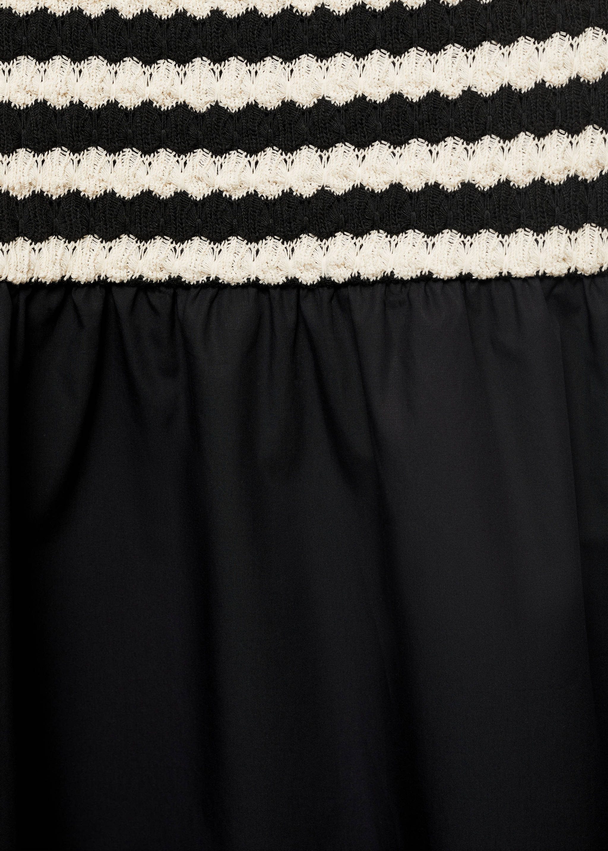 Combined striped strapless dress - Details of the article 8