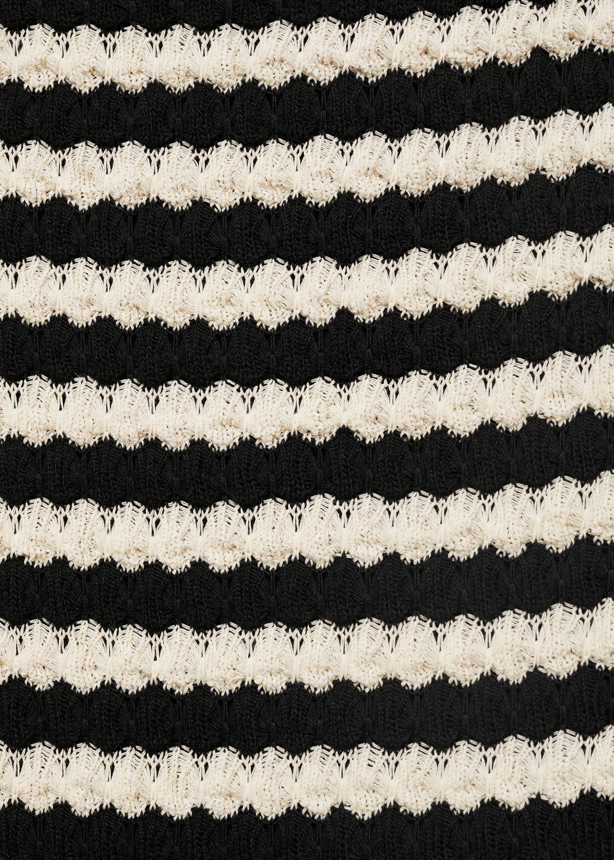 Combined striped strapless dress - Details of the article 0