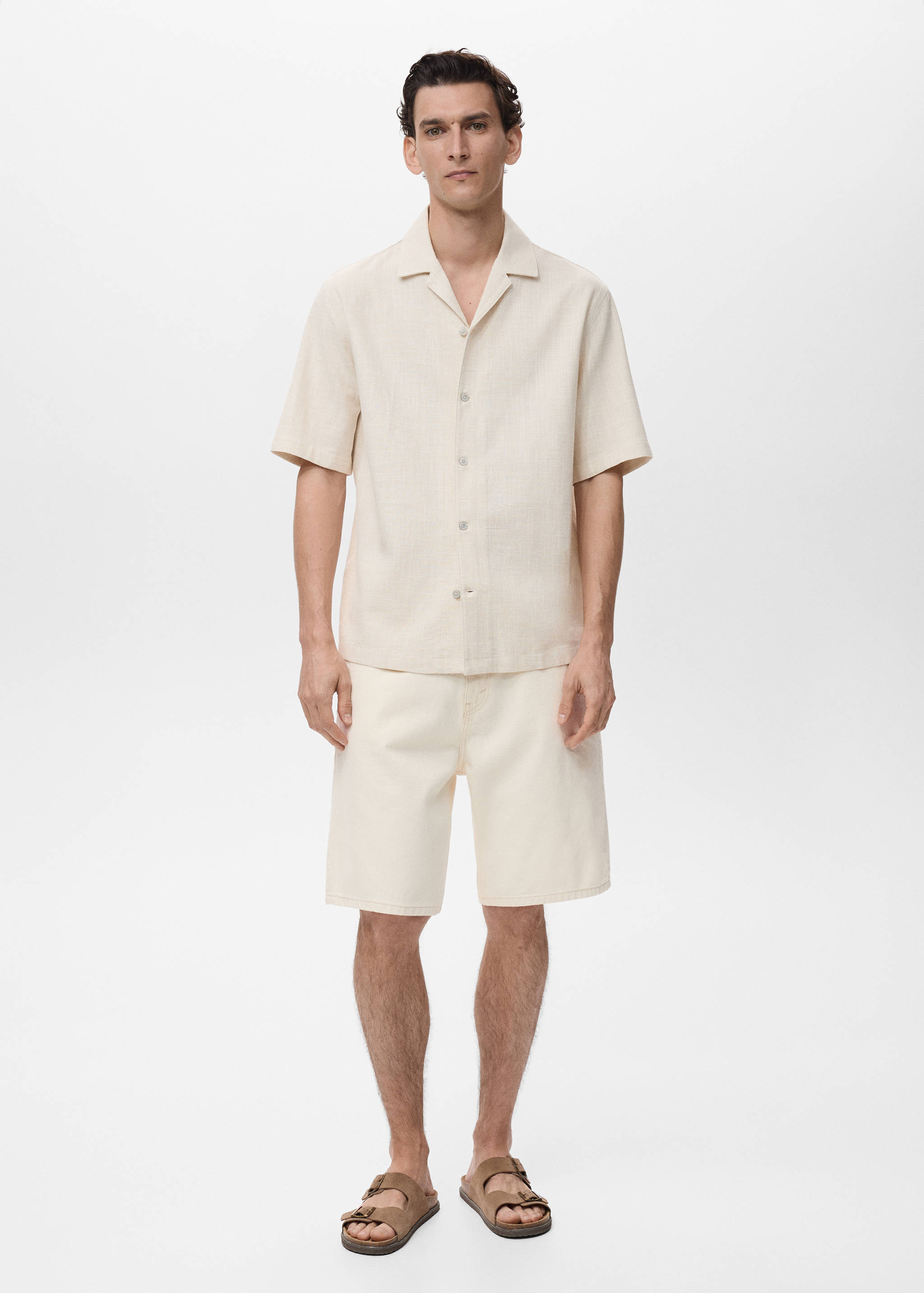 Chemise regular-fit coton lin - Plan général
