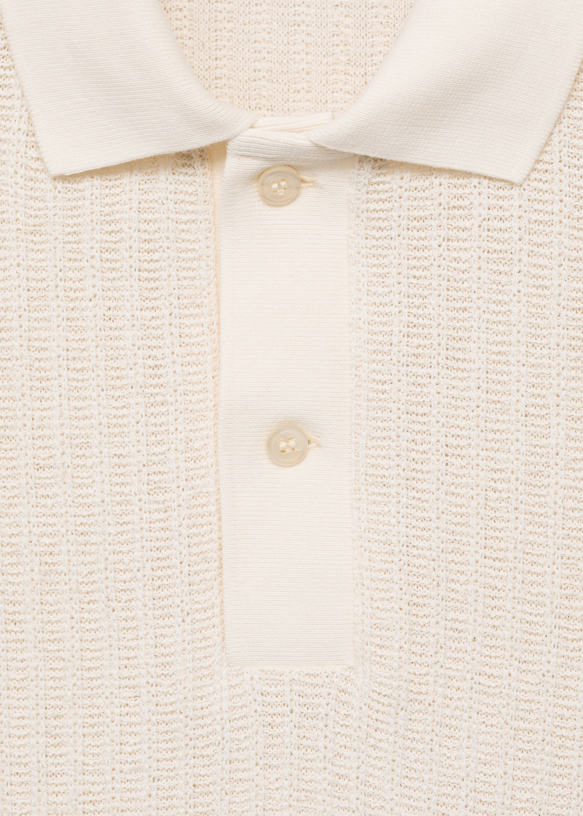 Thick rib-knit polo shirt - Details of the article 8