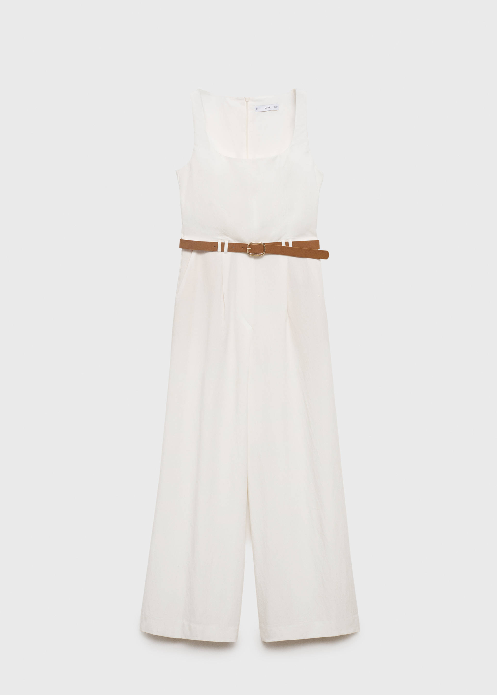 Long lyocell jumpsuit with belt - Article without model
