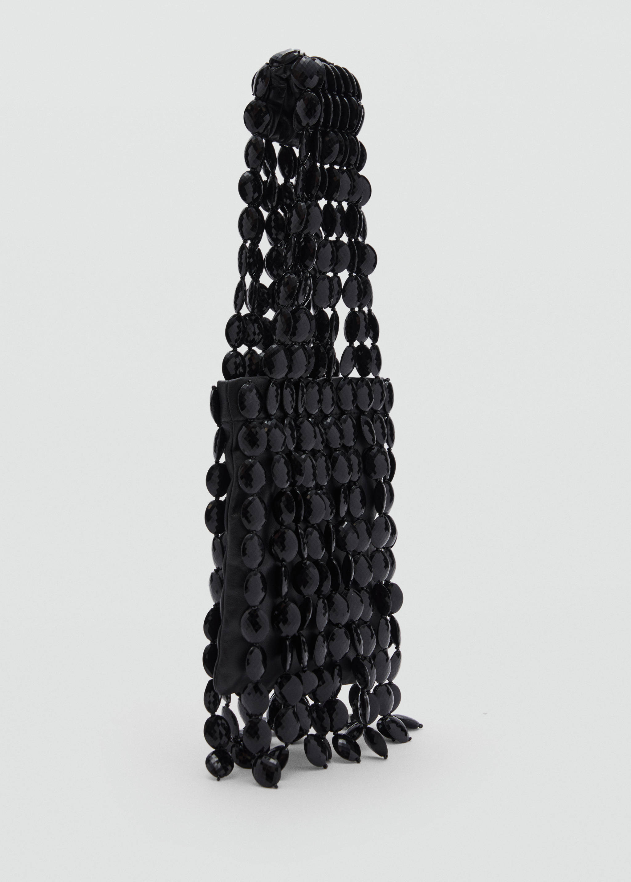 Handväska i skinn pärlor - Bild av mittparti