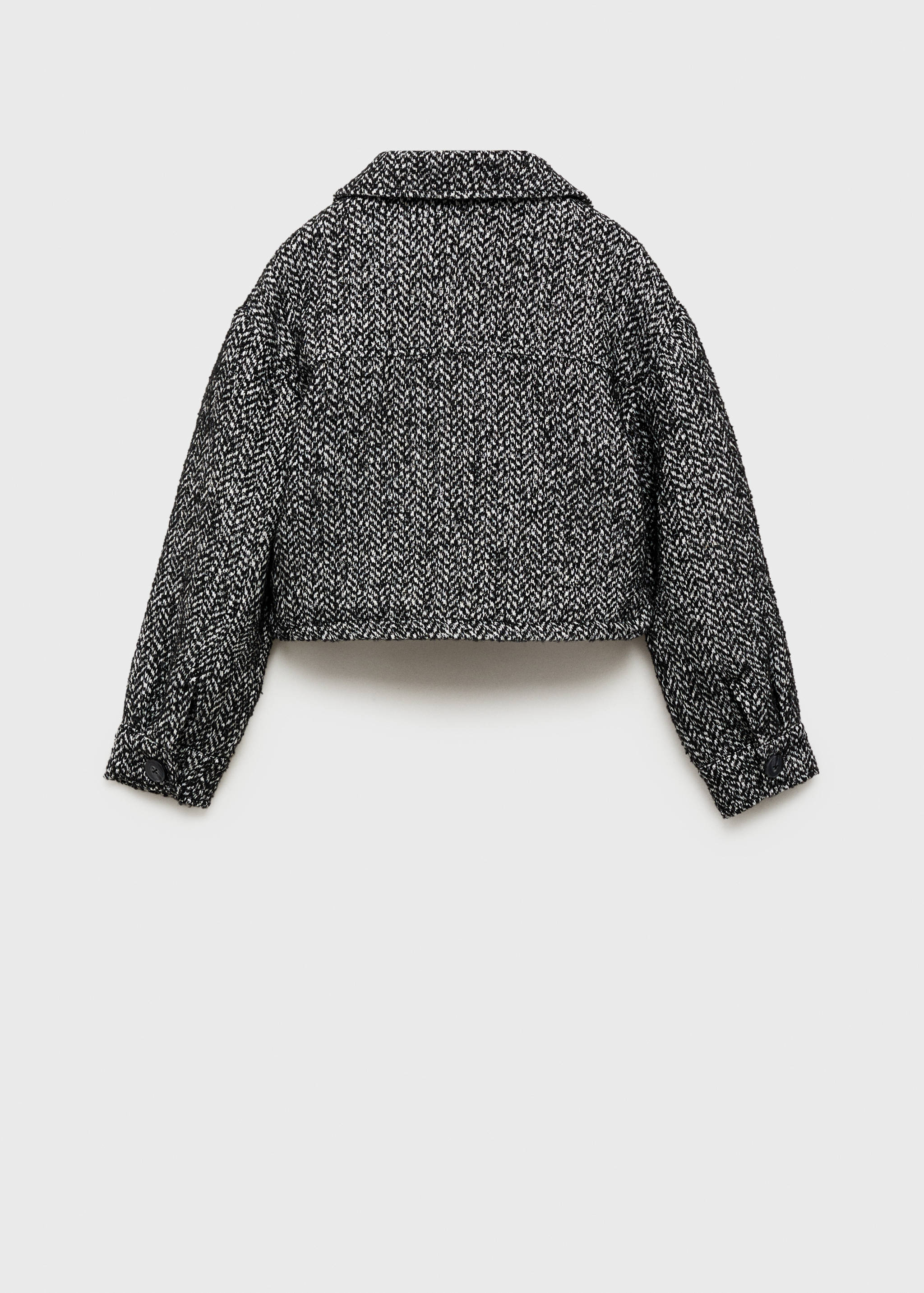 人字纹短款夹克 - null