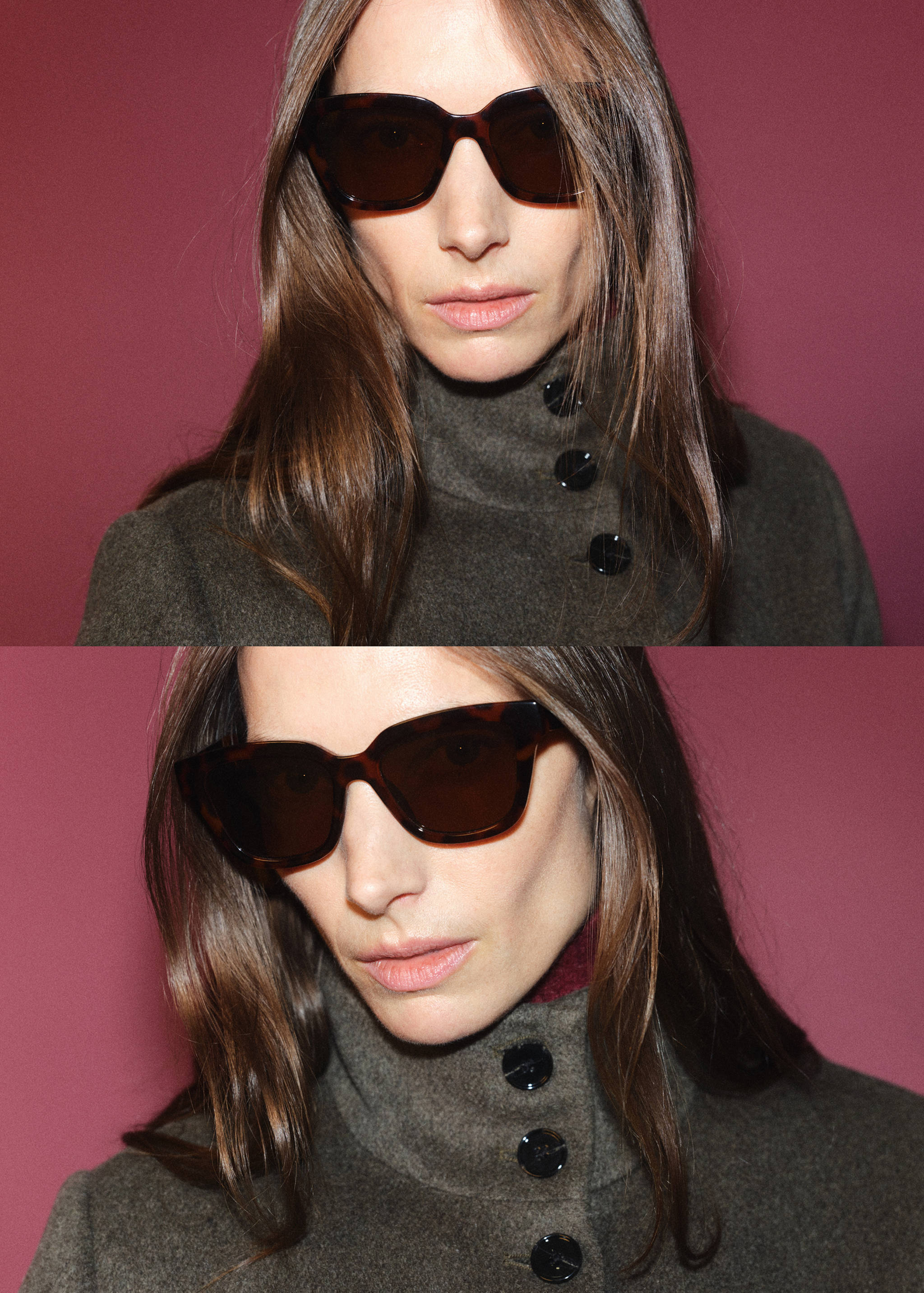 Lunettes de soleil monture plastique - Plan général