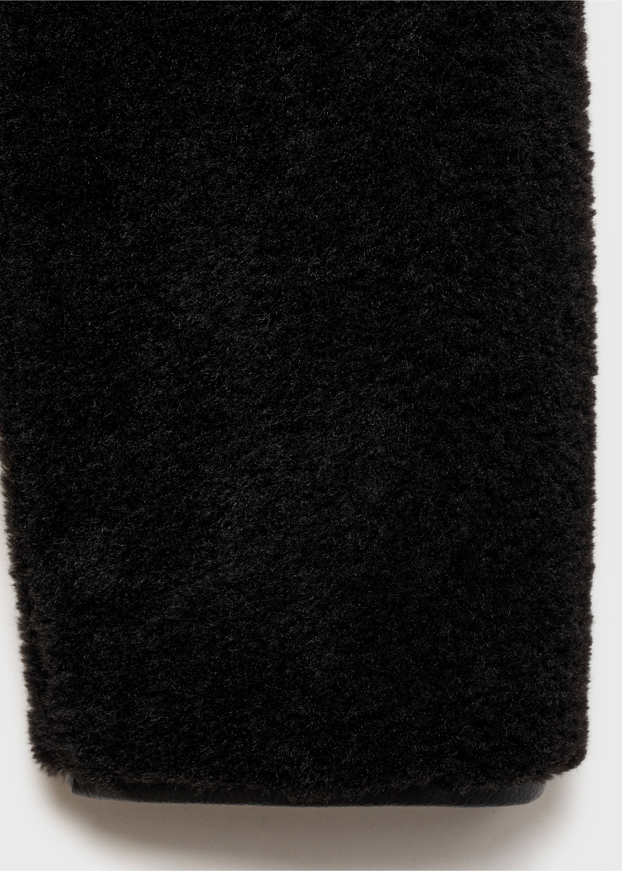 Abrigo corto efecto pelo - Detalle del artículo 0, Negro. Ref: 87050232-00.