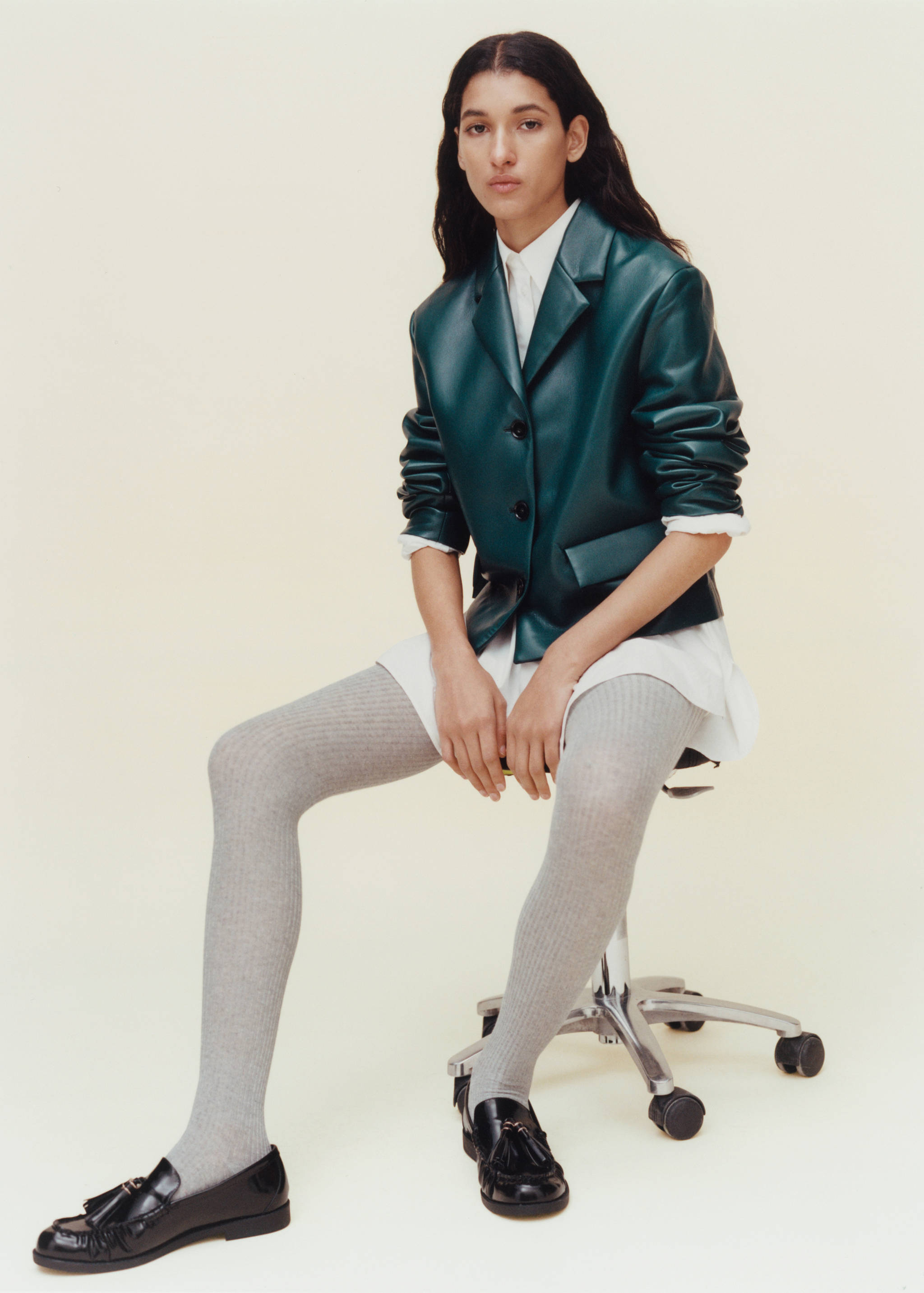 流苏皮革乐福鞋 - null