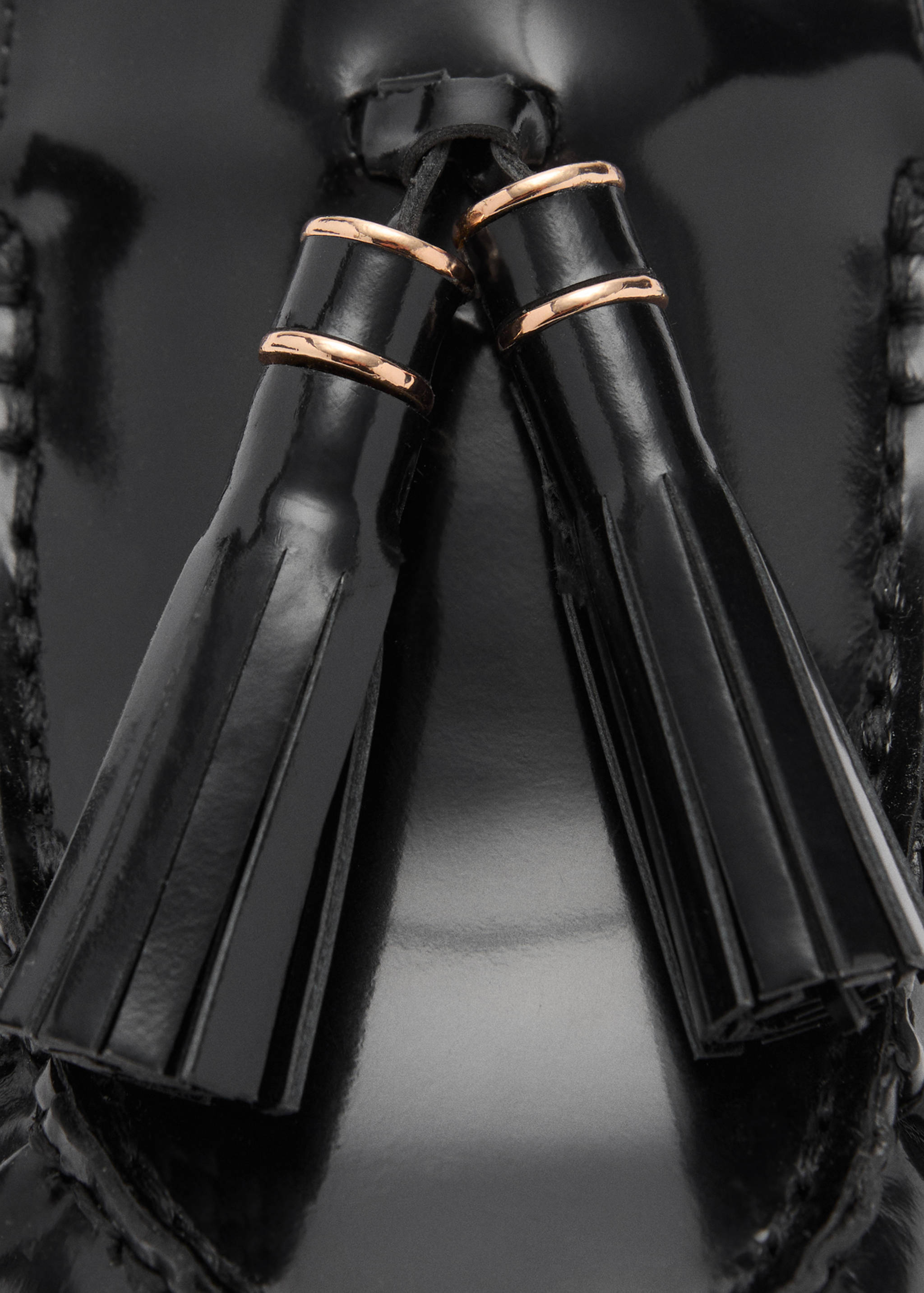 流苏皮革乐福鞋 - null