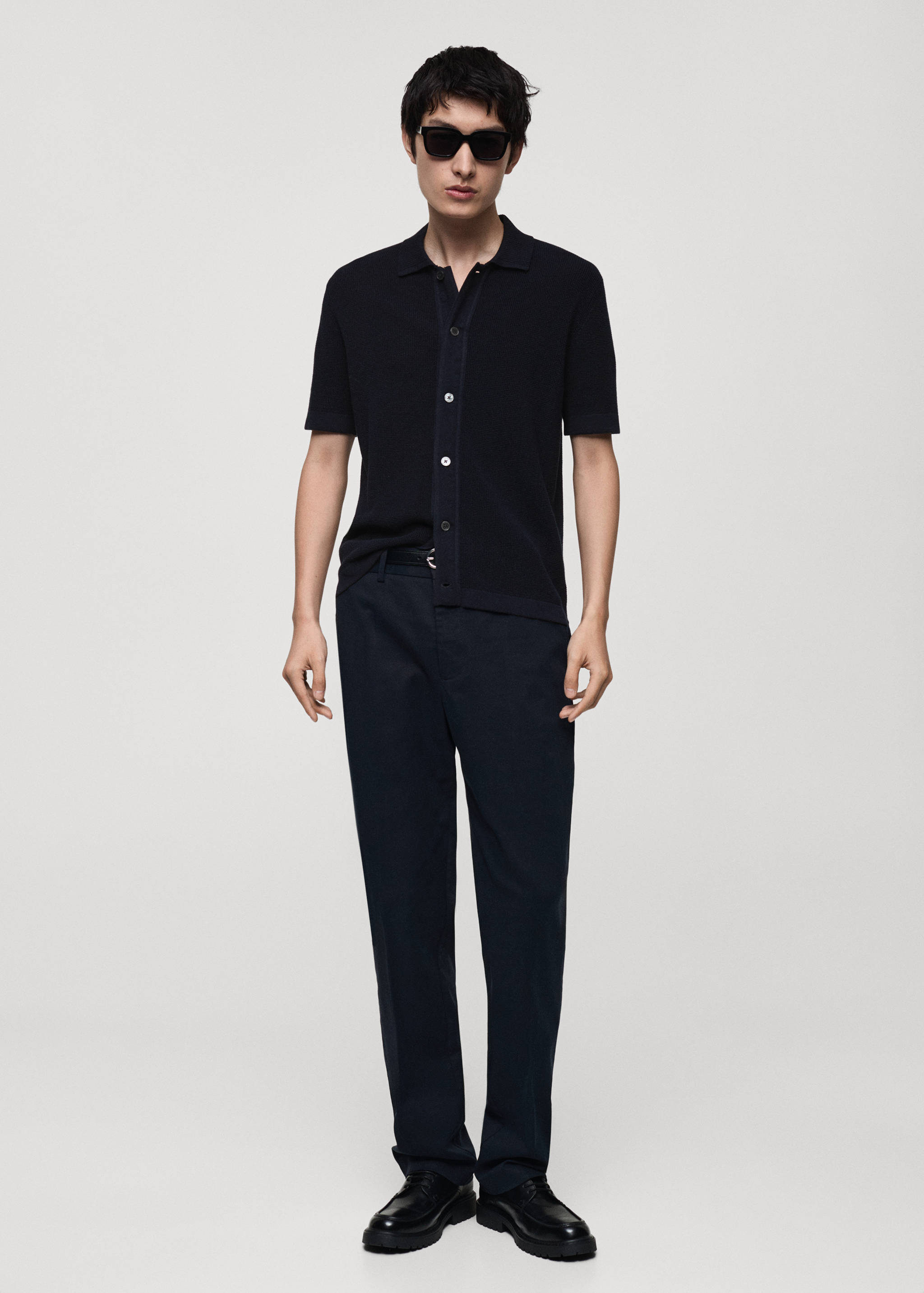 Polo 100 % coton maille structure - Plan général