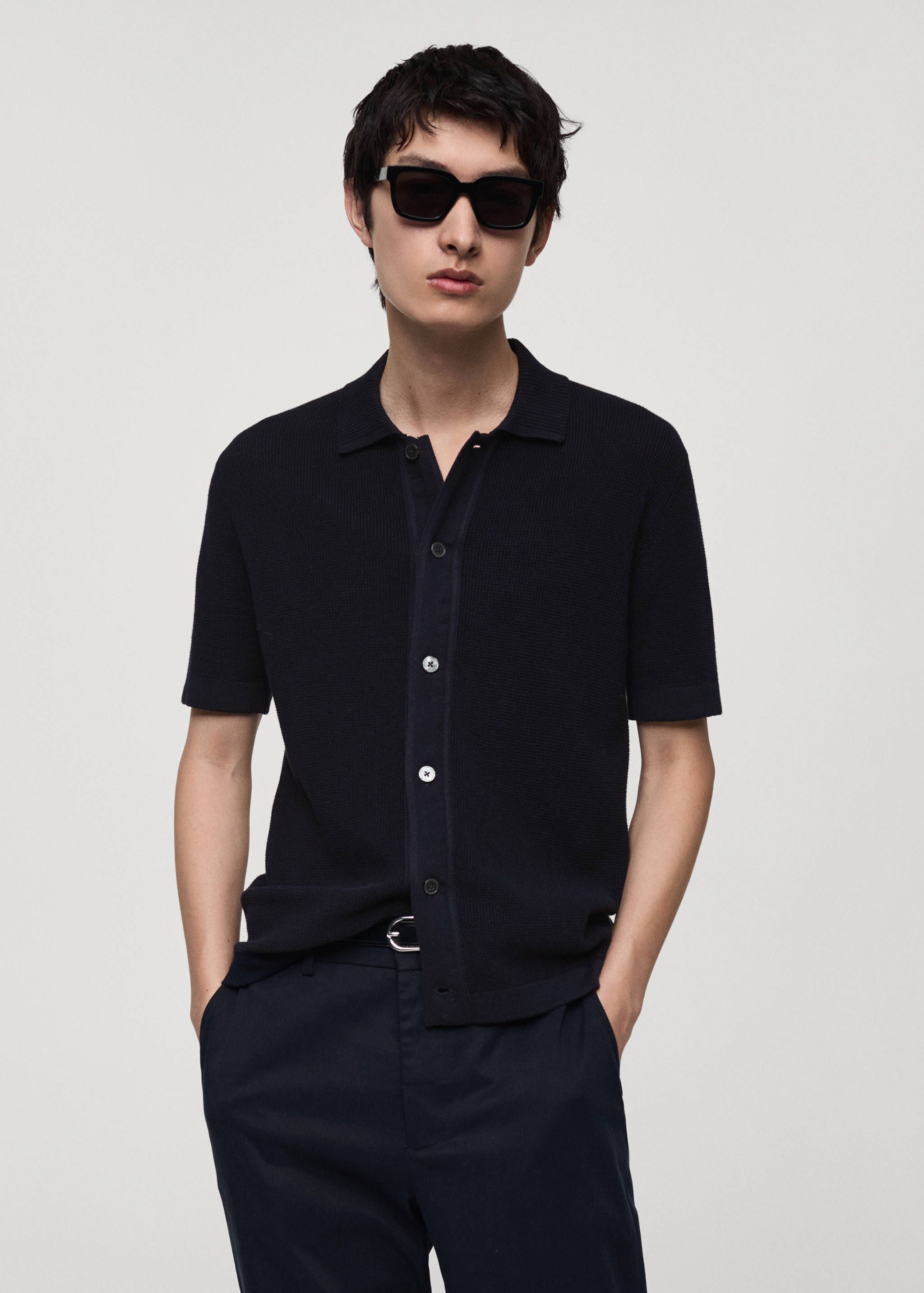 Polo 100 % coton maille structure - Plan moyen