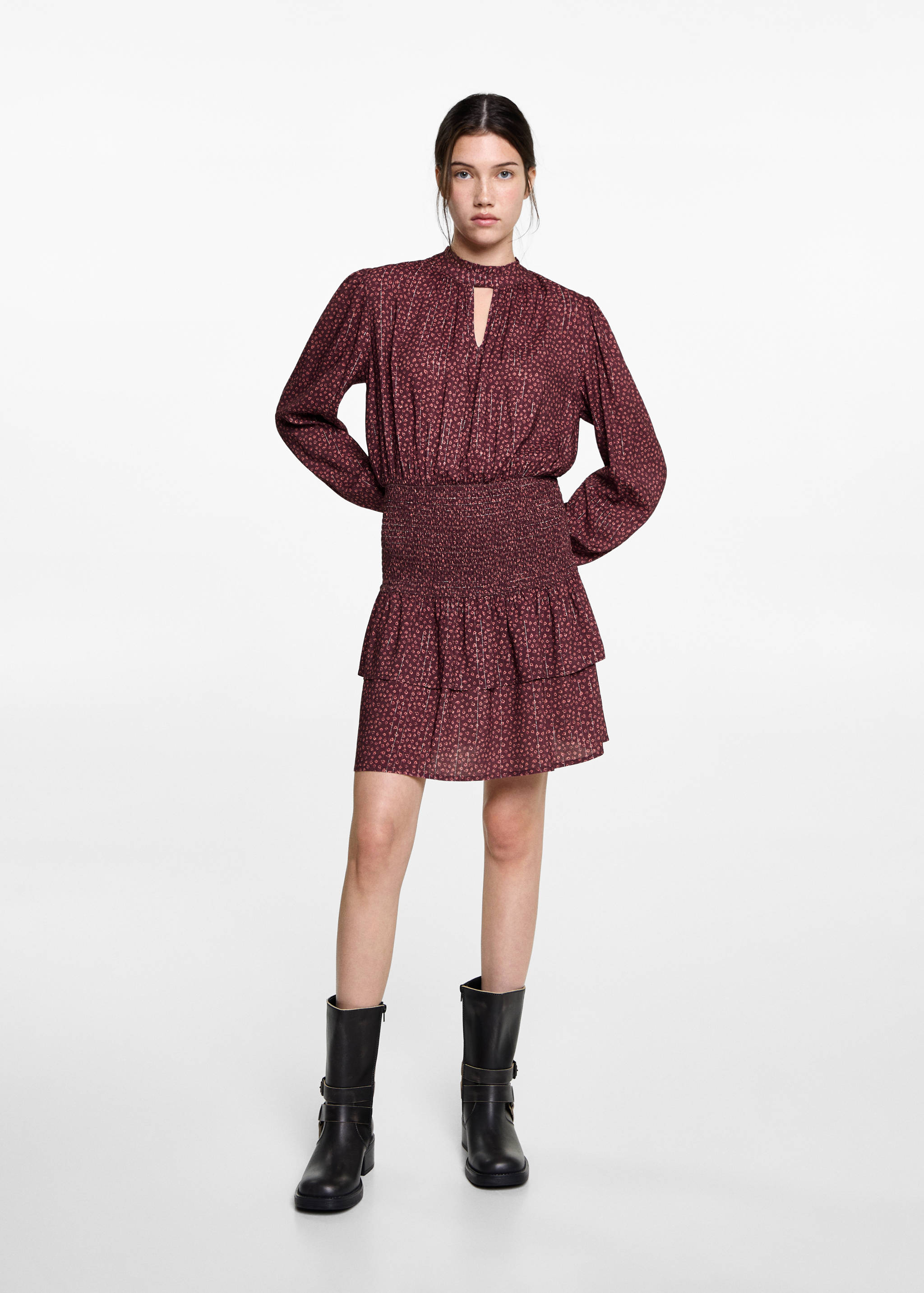 Gemustertes Lurexkleid - Allgemeine Ansicht