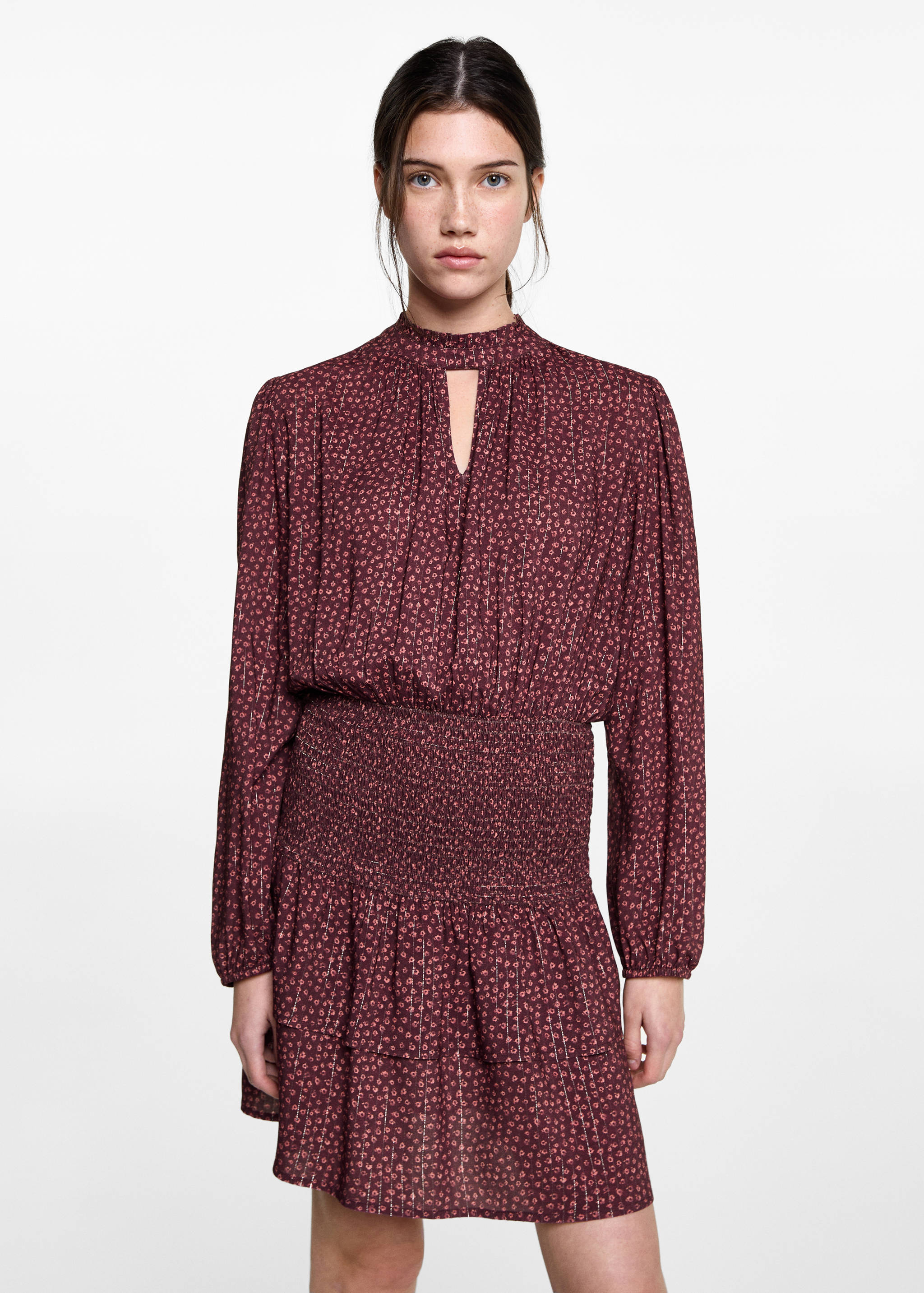 Gemustertes Lurexkleid - Mittlere Ansicht