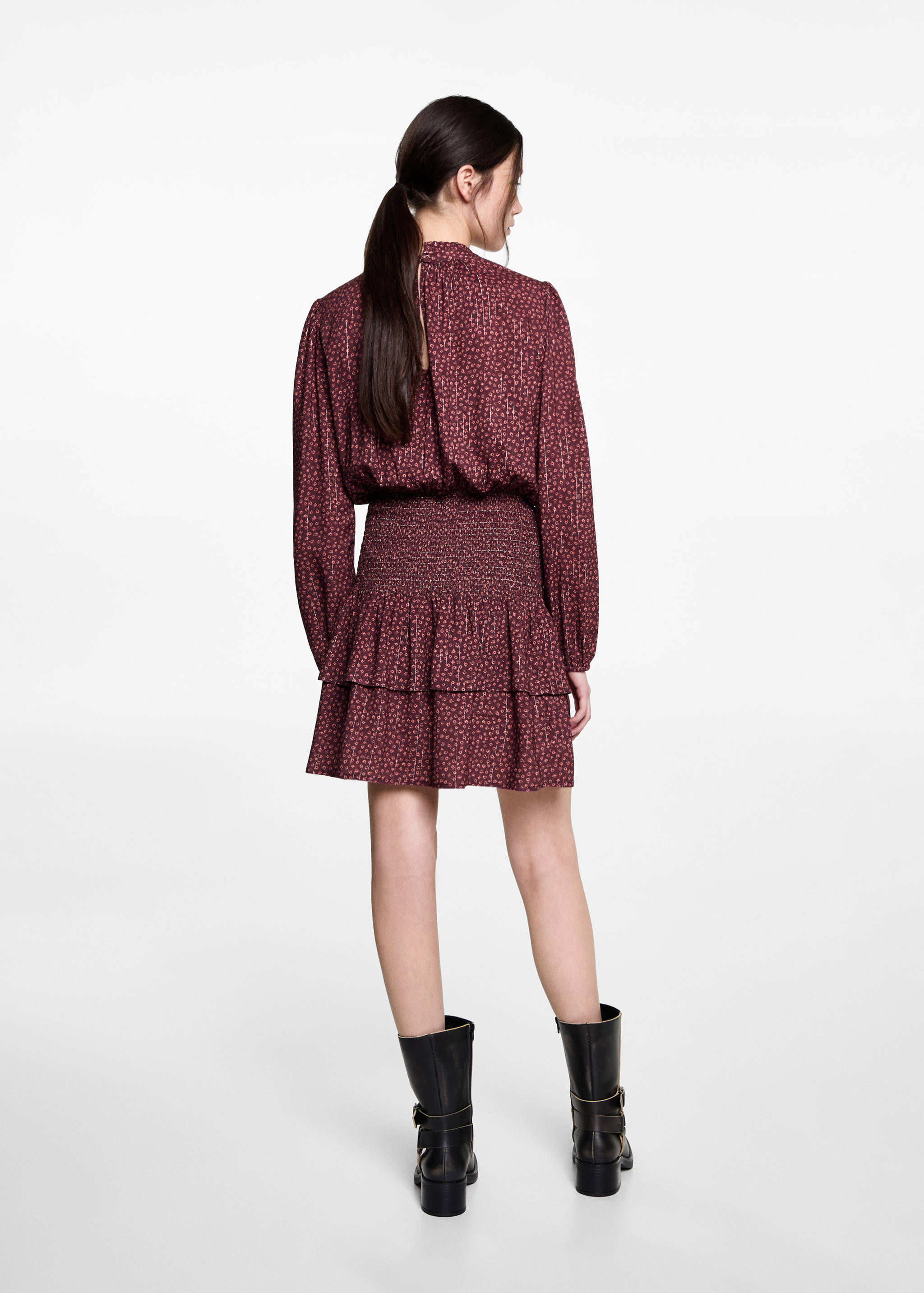 Gemustertes Lurexkleid - Rückseite des Artikels