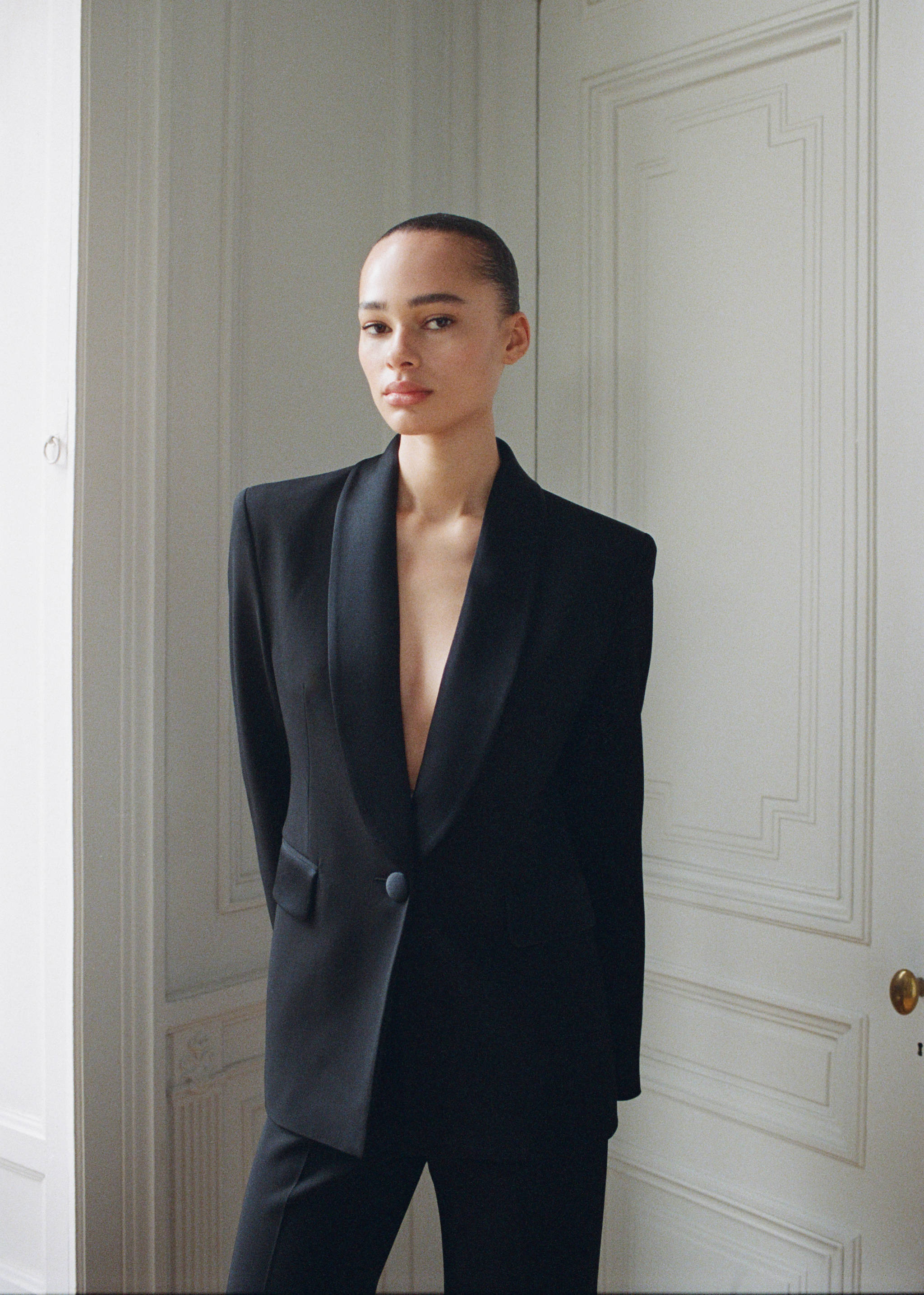 Blazer traje detalles satinados - Detalle del artículo 9