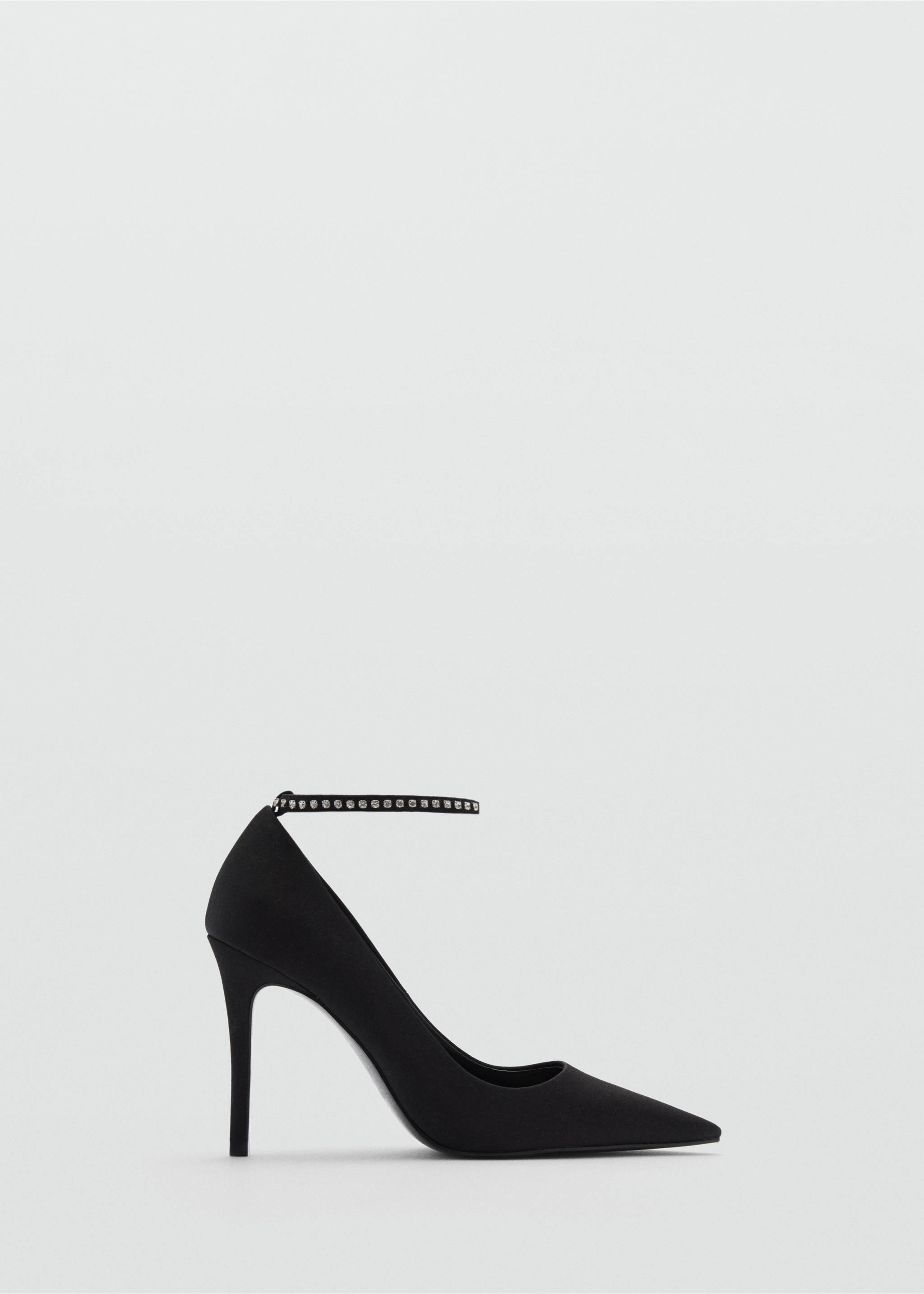 Heeled shoes with rhinestone bracelet - Article without model, Black. Ref: 87050281-00.