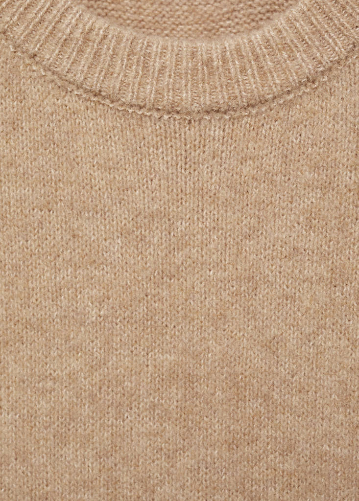 Knitted dress with ribbed finishes — Medium Brown
