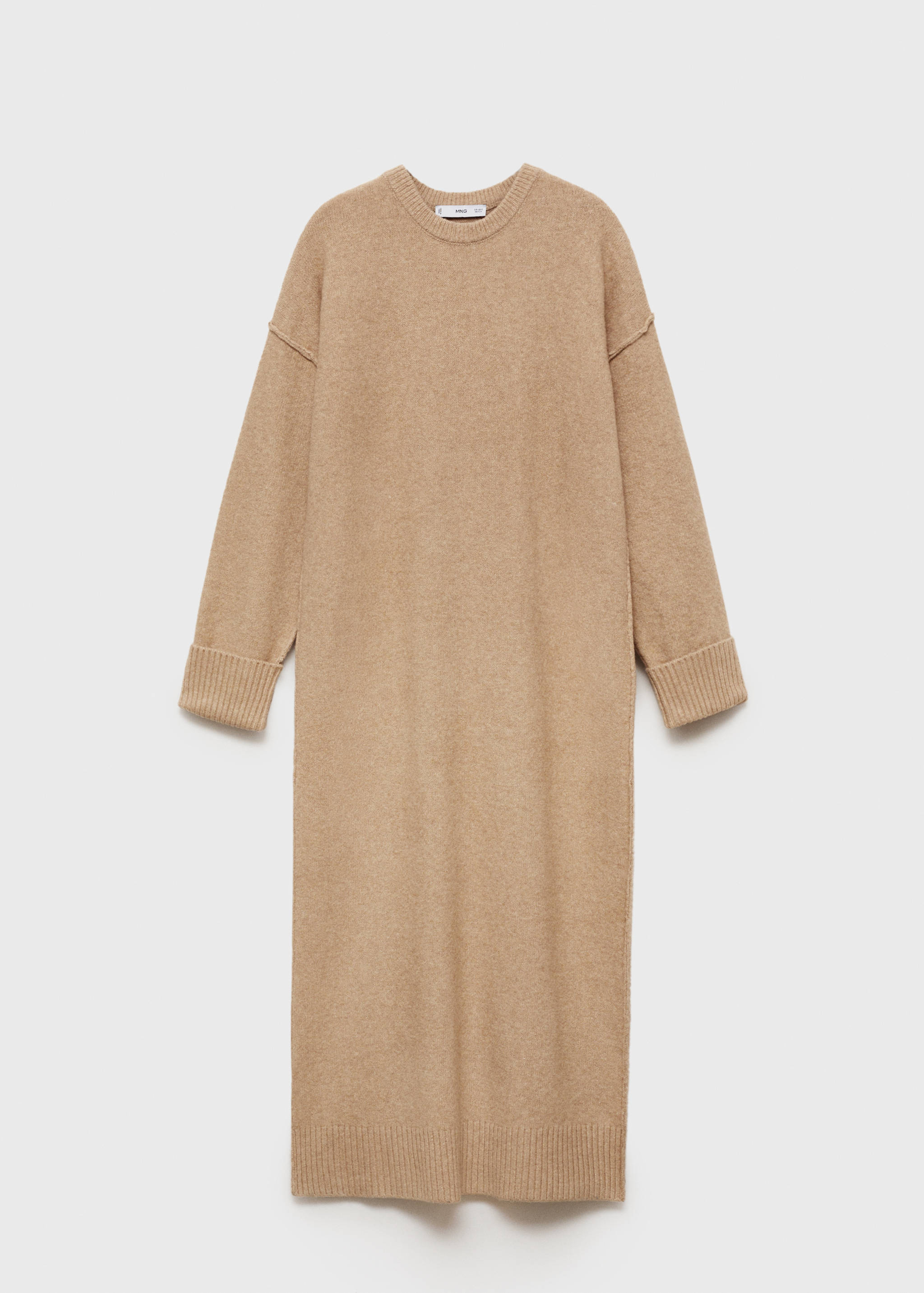 Knitted dress with ribbed finishes - Article without model
