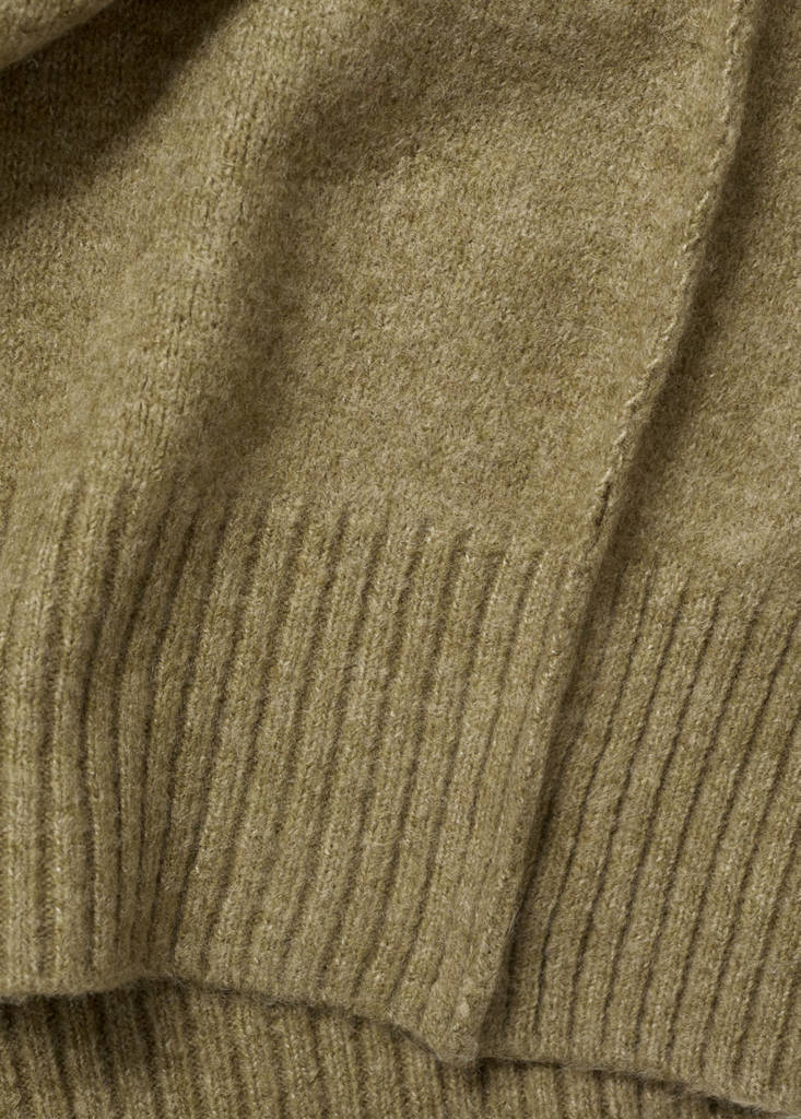 Knitted dress with ribbed finishes — Medium Green