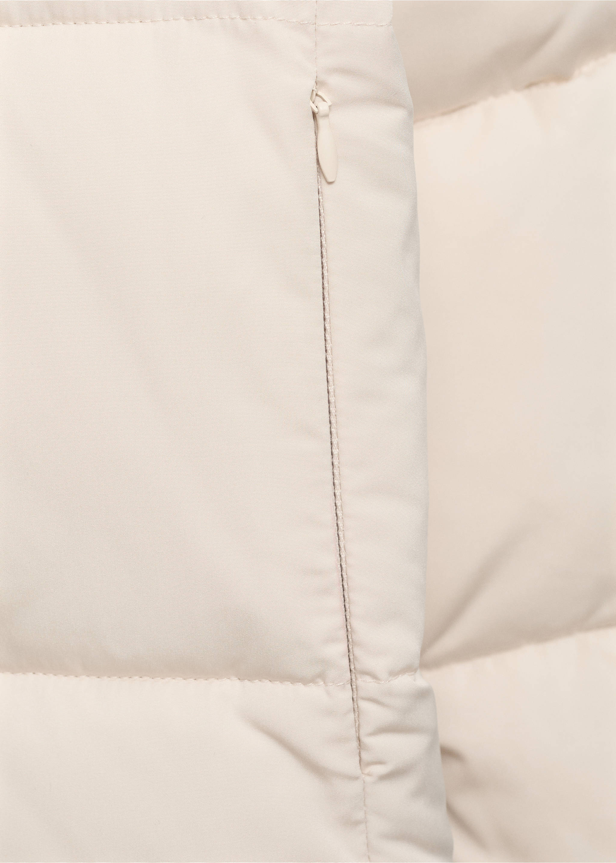 Anorak midi acolchado capucha - Detalle del artículo 0, Crudo. Ref: 87050306-00.