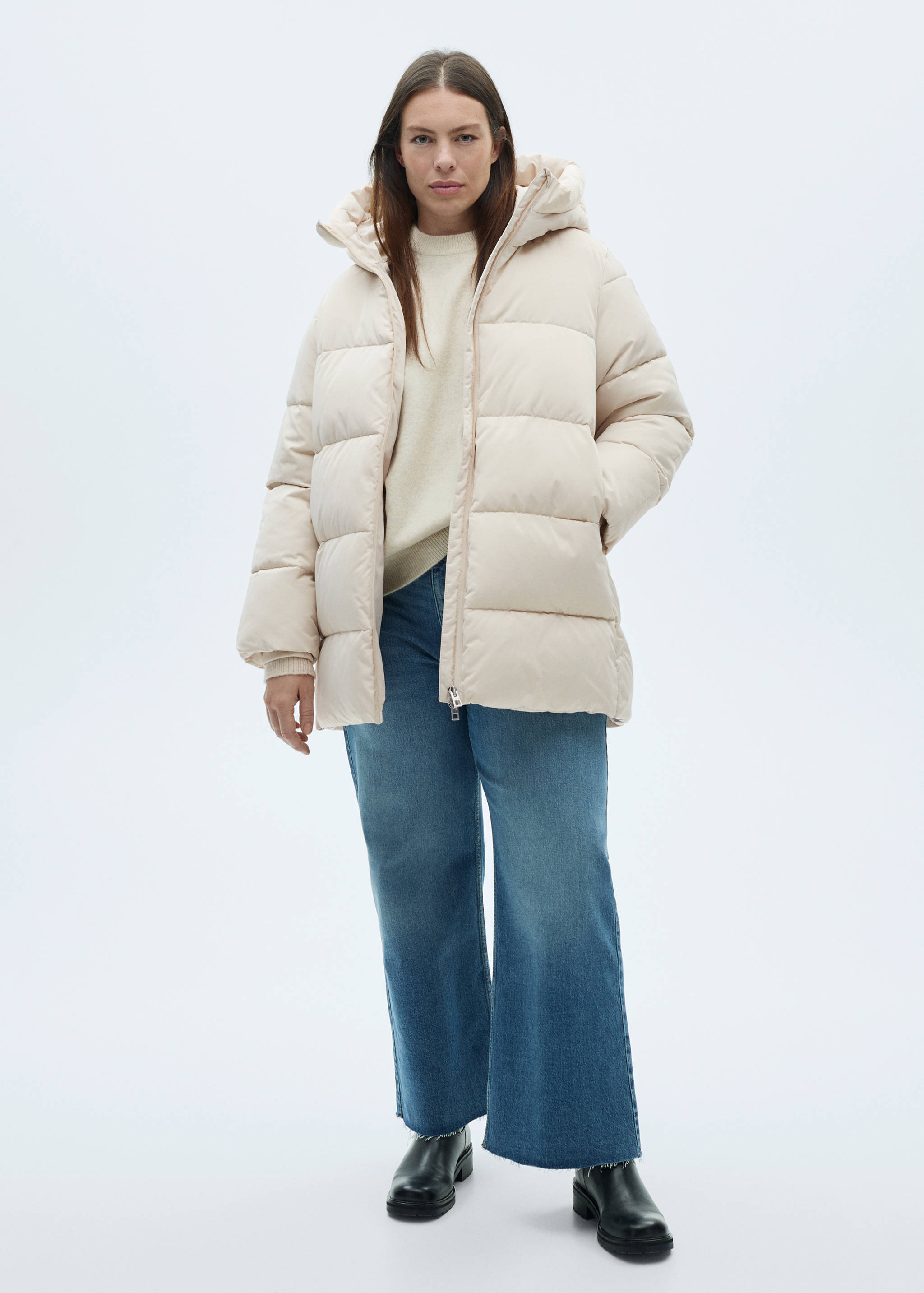 Anorak midi matelassé capuche - Détail de l'article 3