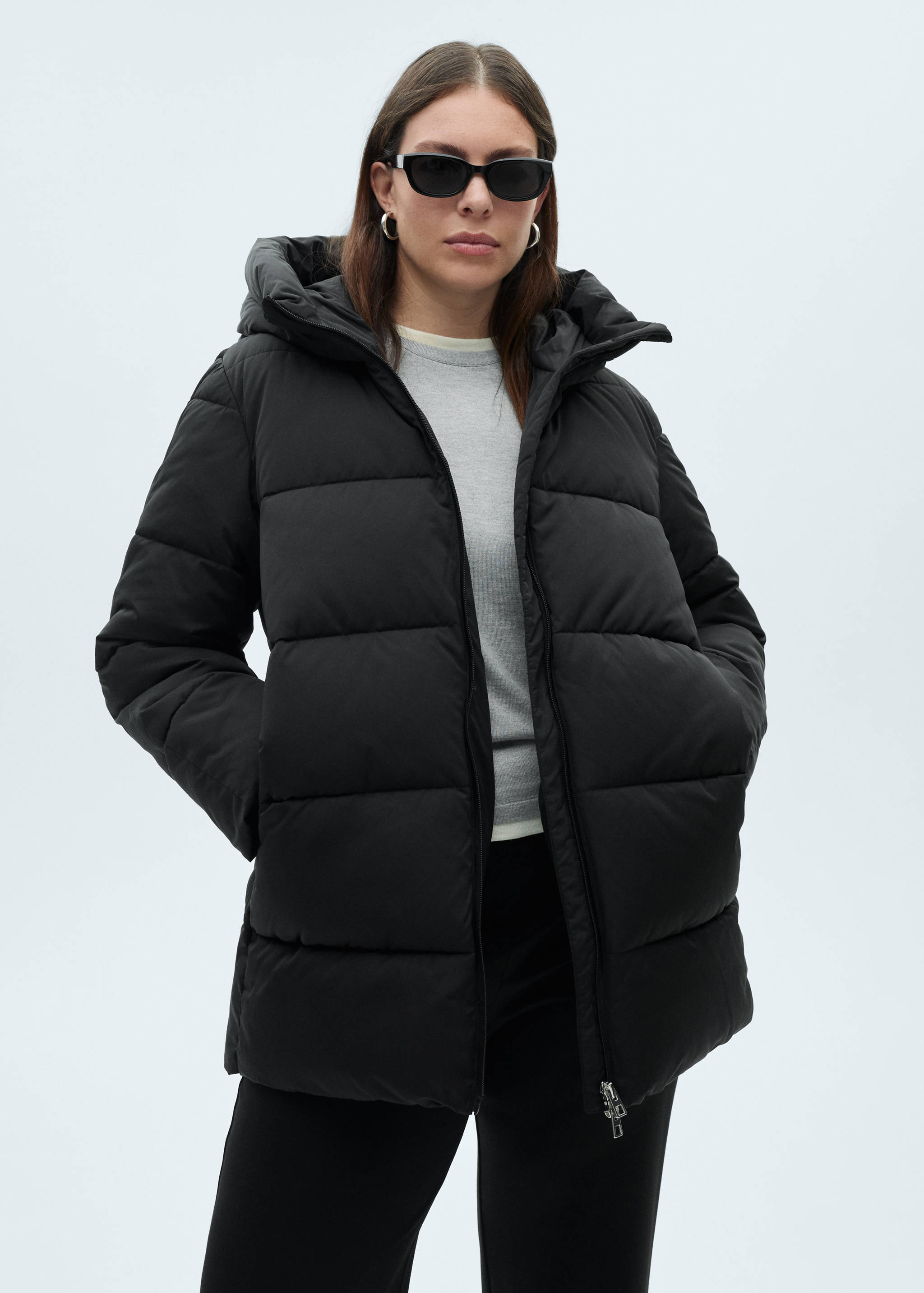 Anorak midi matelassé capuche - Détail de l'article 5