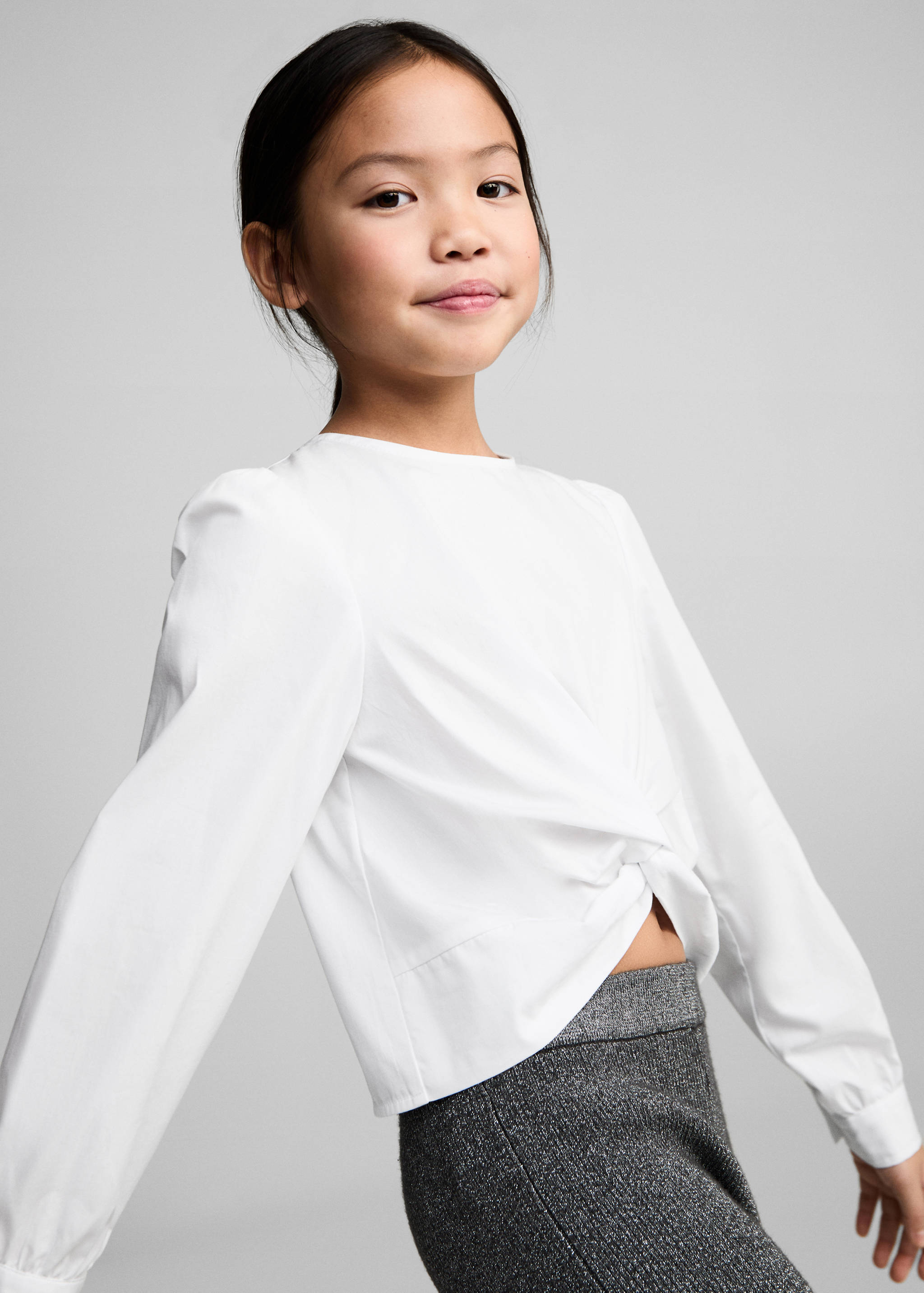 Blouse à nœud en coton - Détail de l'article 1