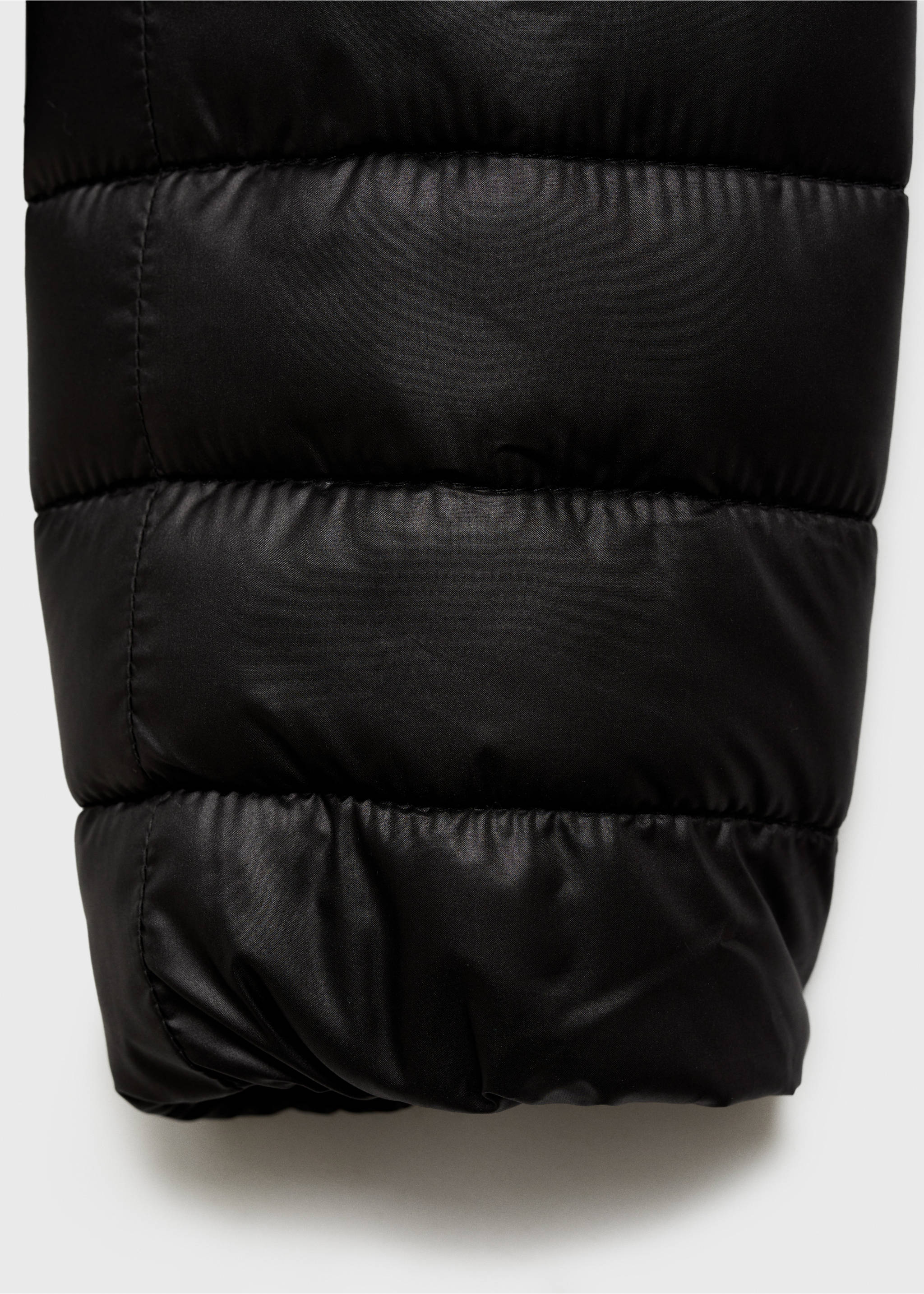 Short padded anorak with pockets - Details of the article 0, Black. Ref: 87050349-00.