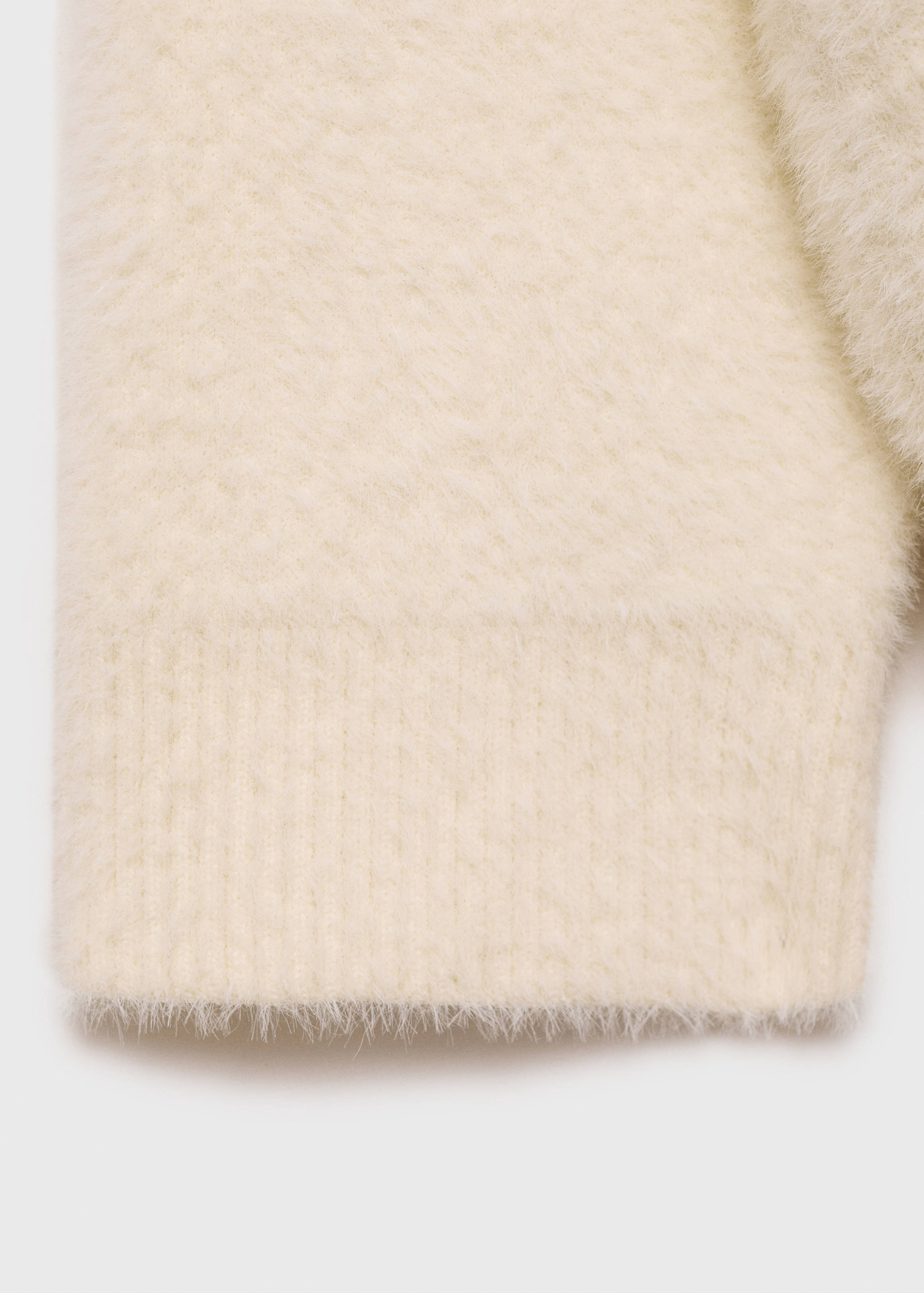 Faux-fur knitted cardigan - Details of the article 0