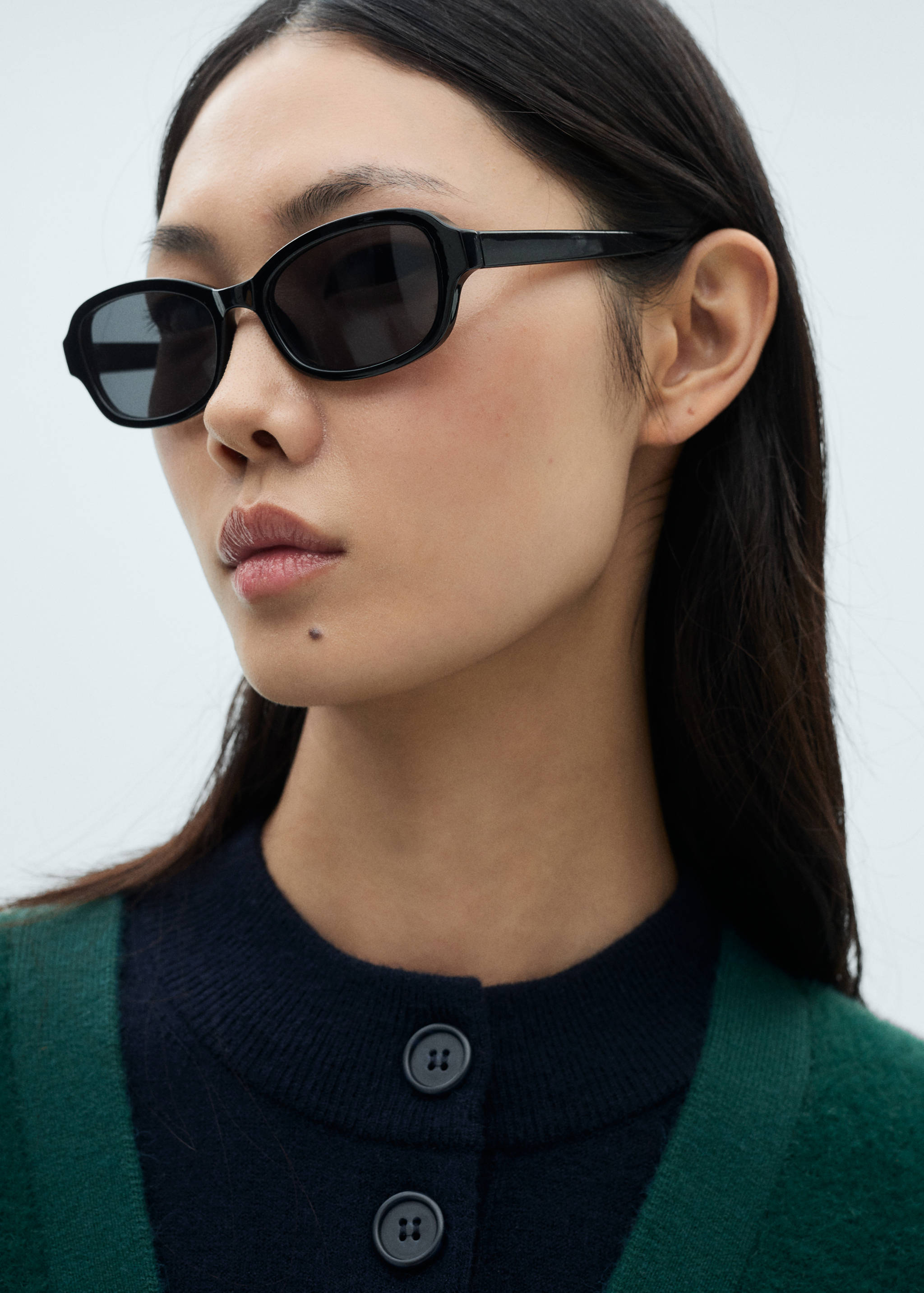 Faux-fur knitted cardigan - Details of the article 1