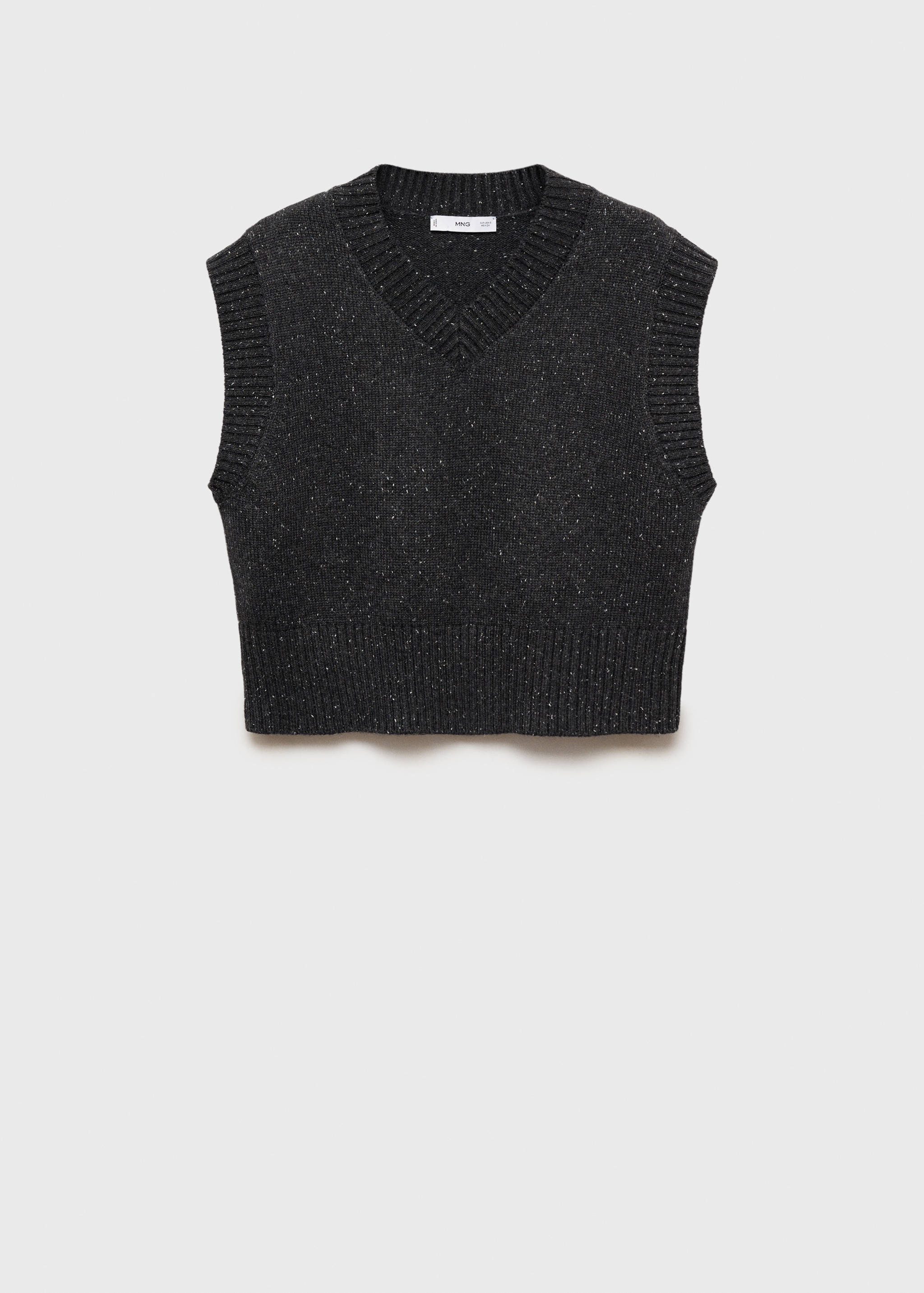 V-neck knitted gilet - Article without model