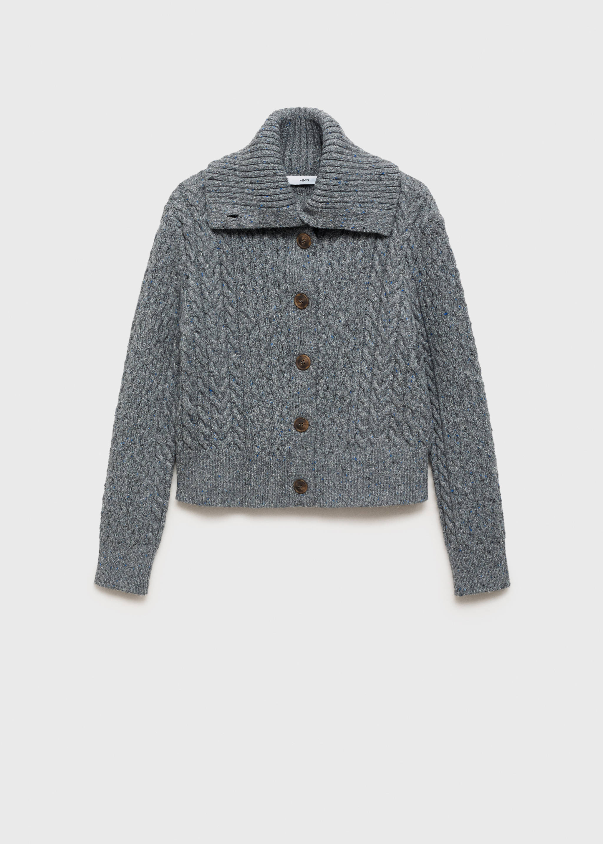 Cabled heather cardigan - Article without model