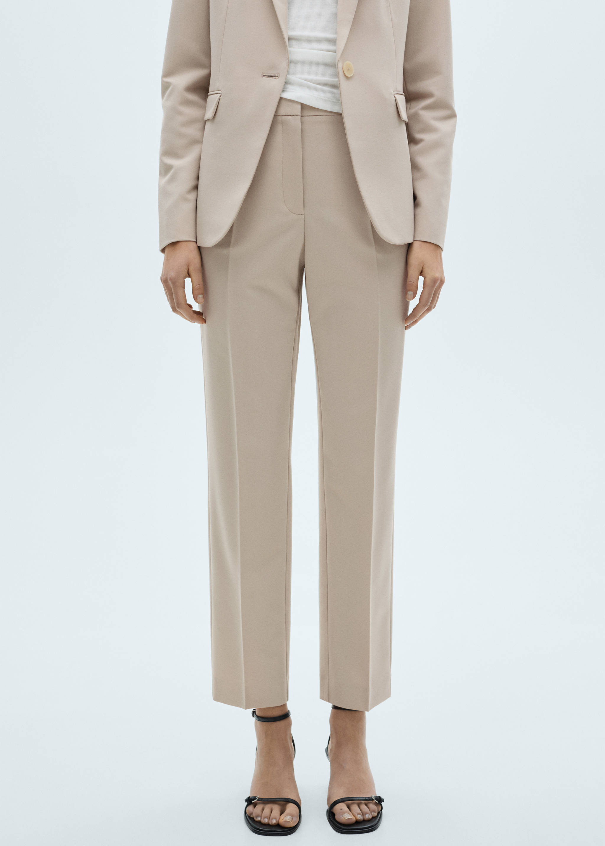 Straight suit trousers - Medium plane