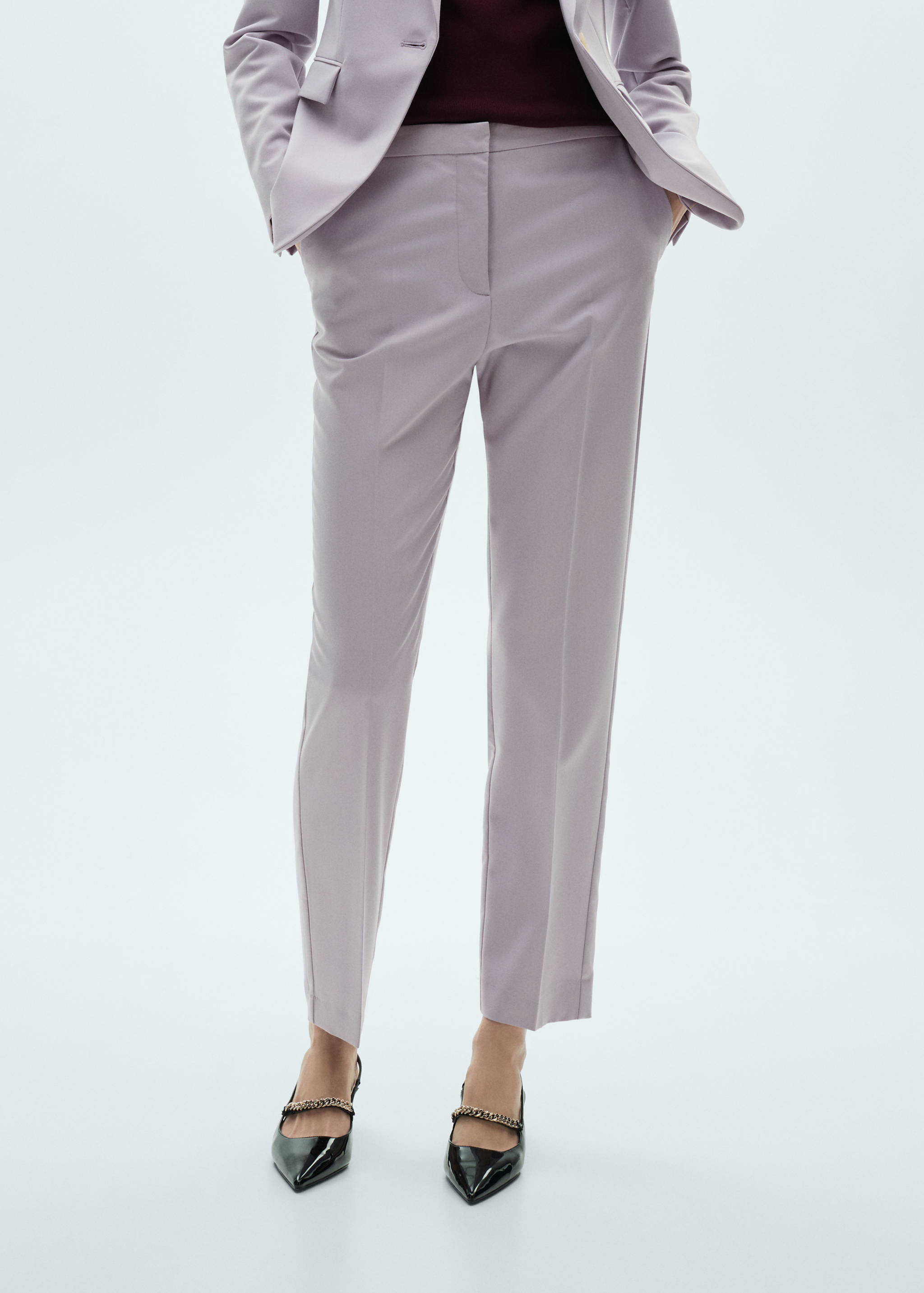 Straight suit trousers - Medium plane