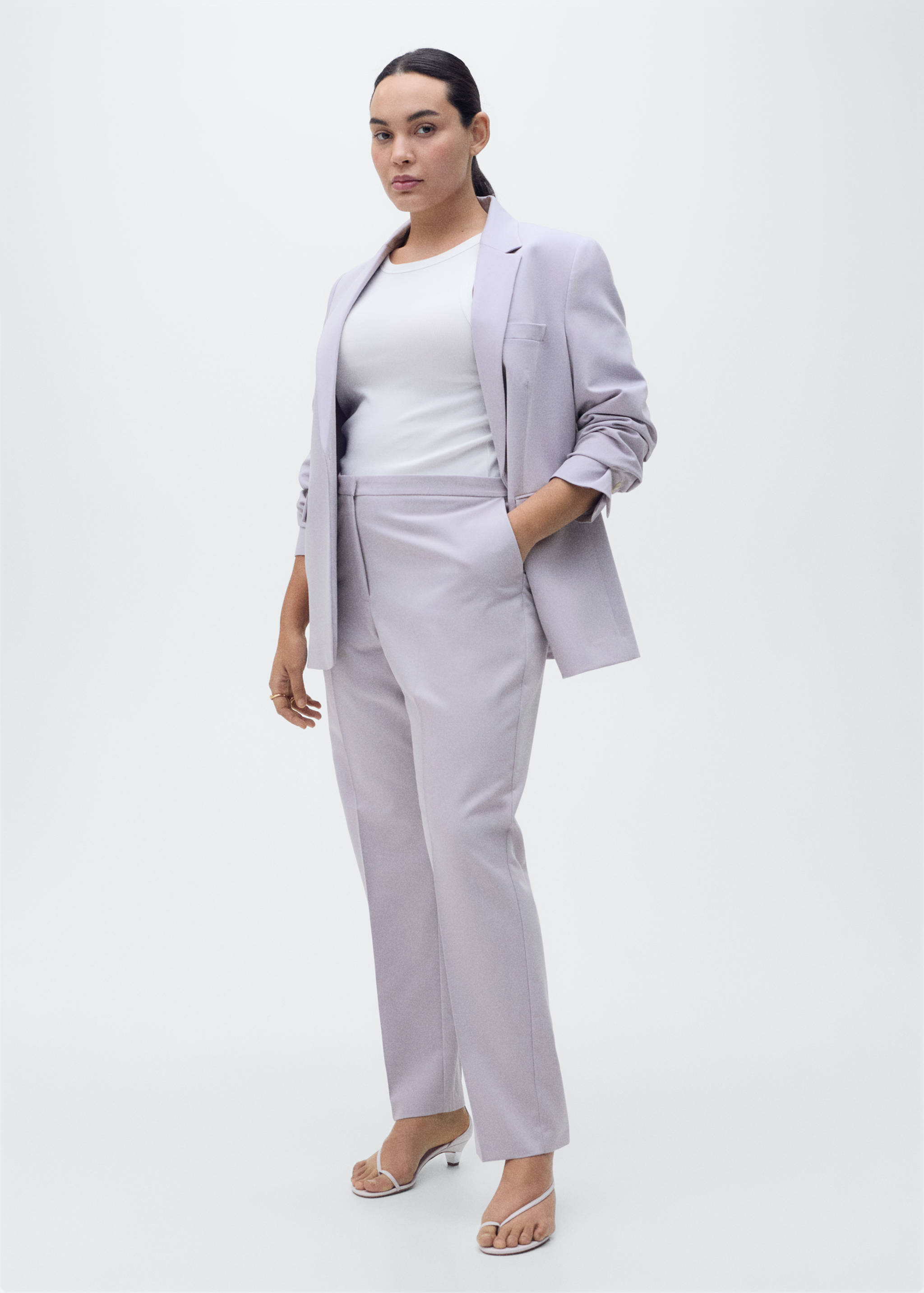 Straight suit trousers - Details of the article 3