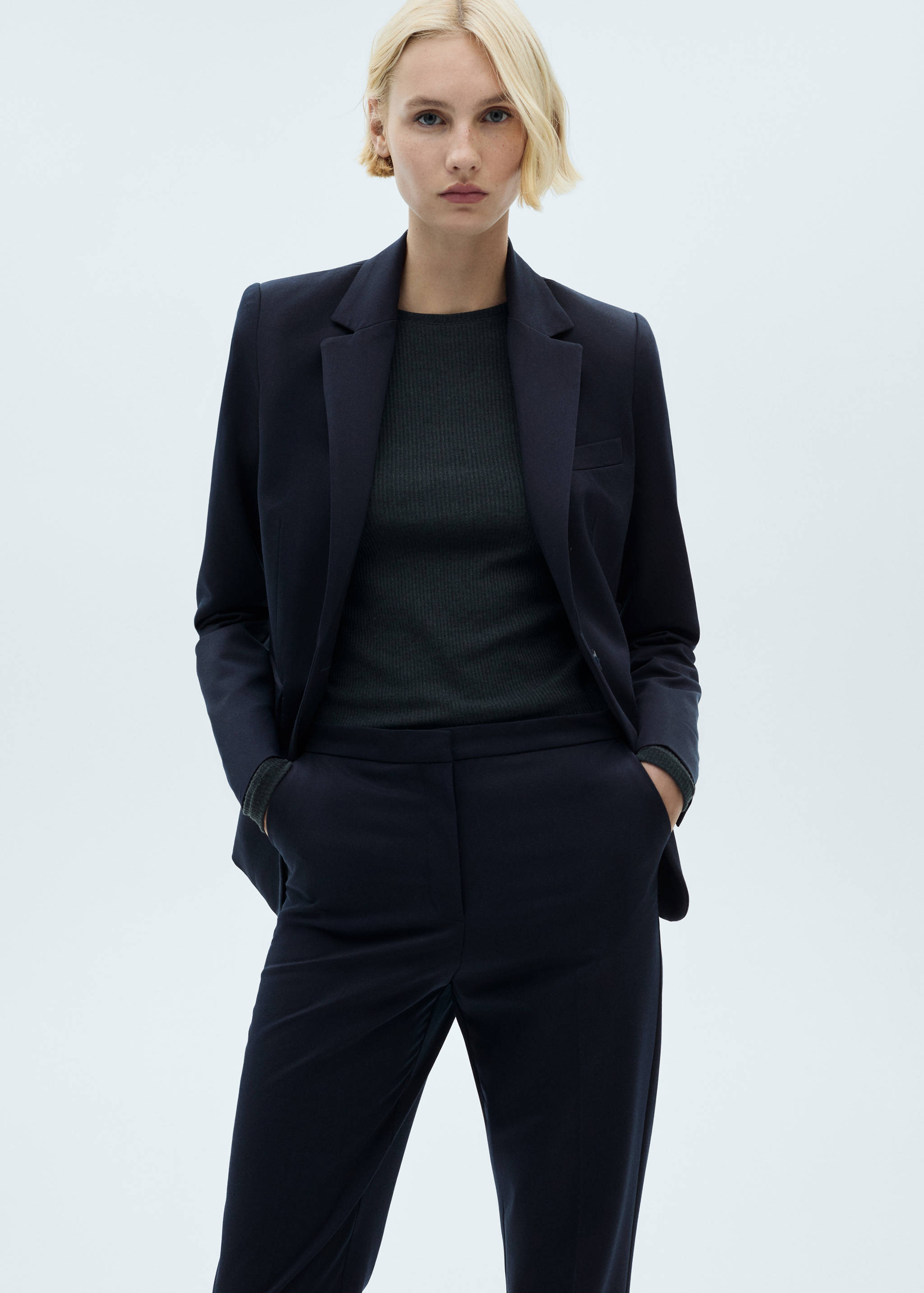 Straight suit trousers - Details of the article 1