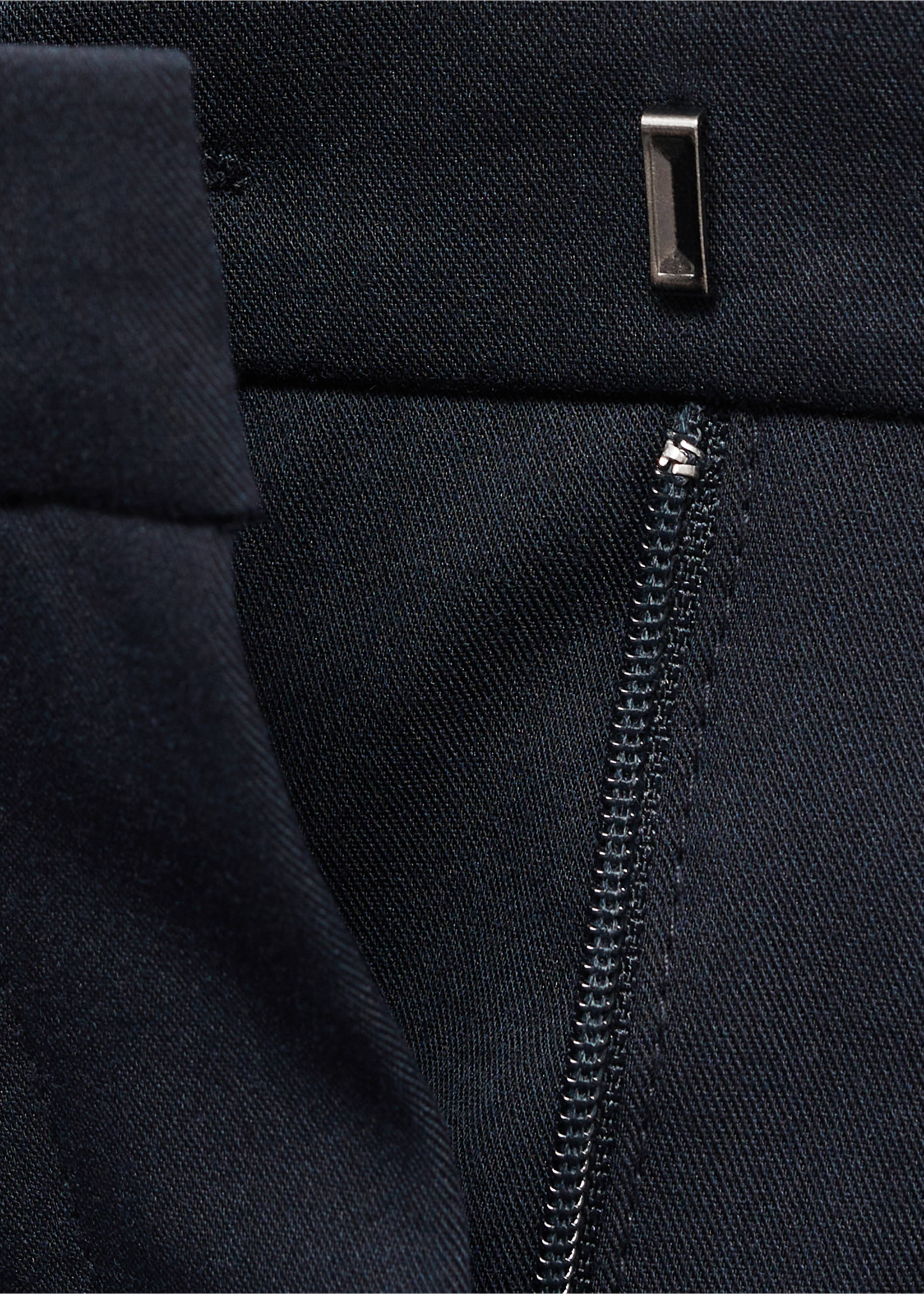 Straight suit trousers - Details of the article 8, Dark Navy. Ref: 87050380-00.