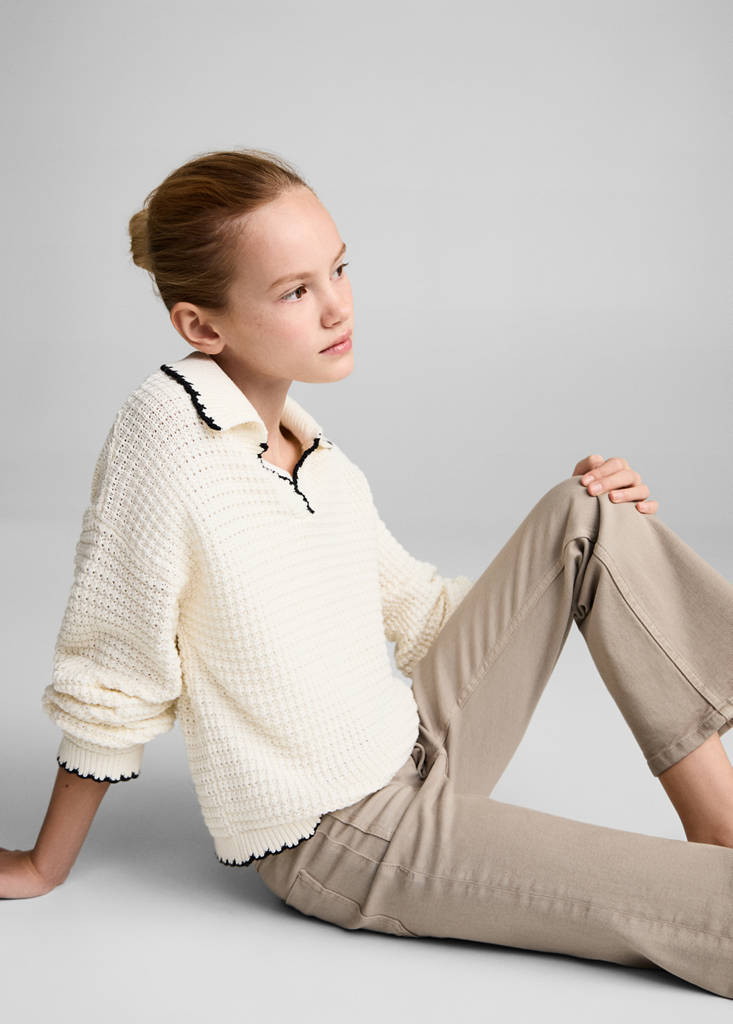Flared jeans with pocket — Sand
