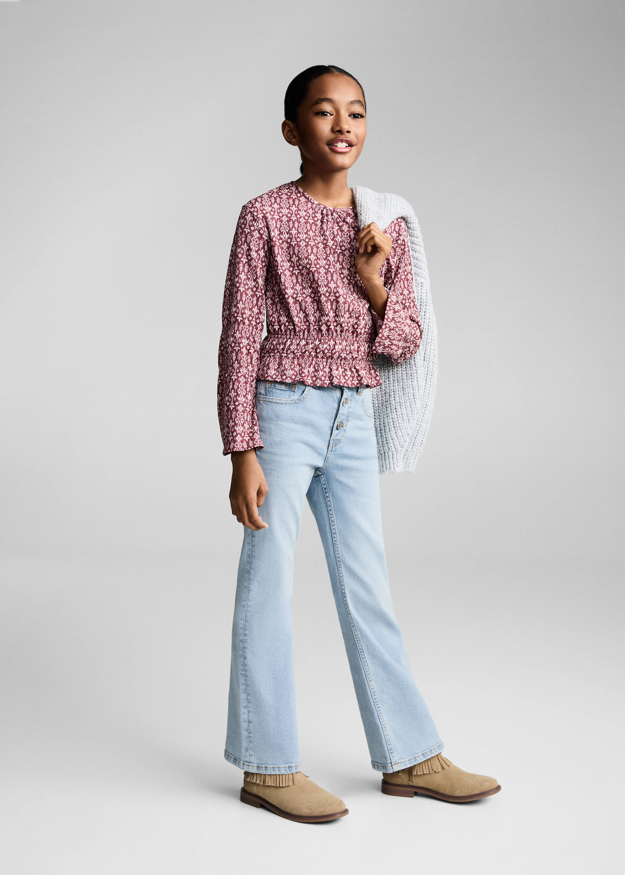 Buttons flare jeans - General plane