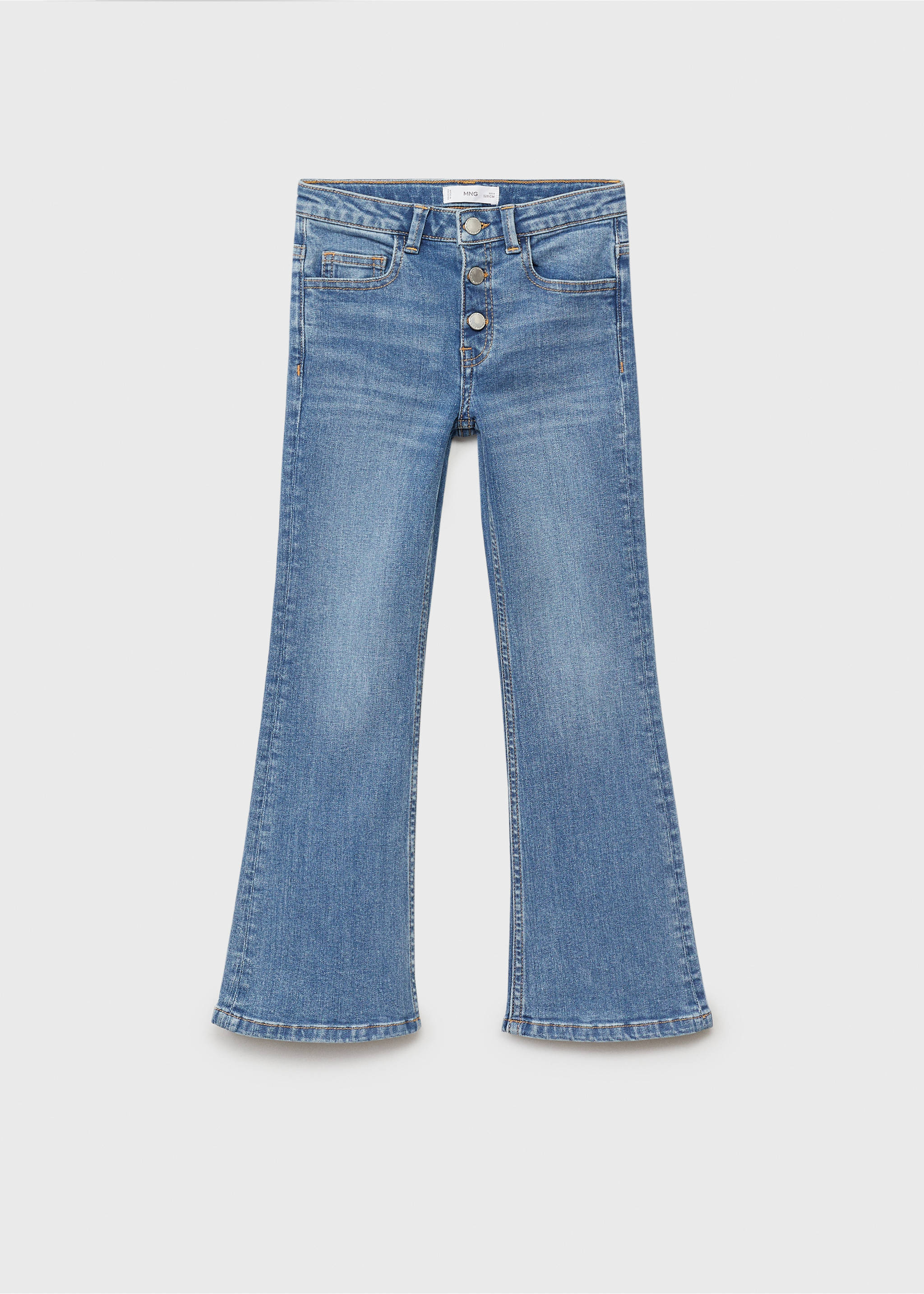 Jeans flare botones - Artículo sin modelo, Azul medio. Ref: 87050423-00.