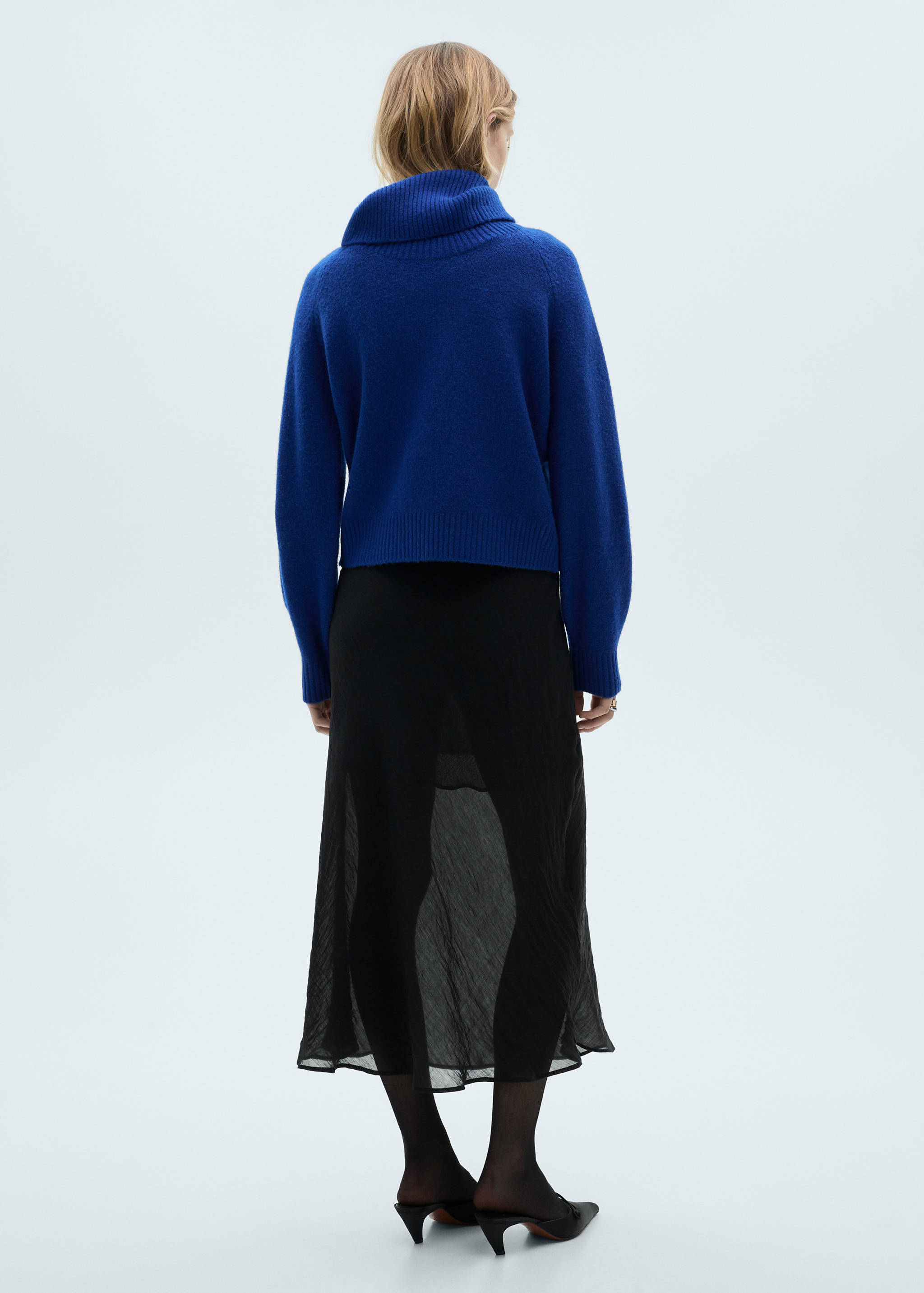 Stickad tröja polokrage - Artikelns baksida