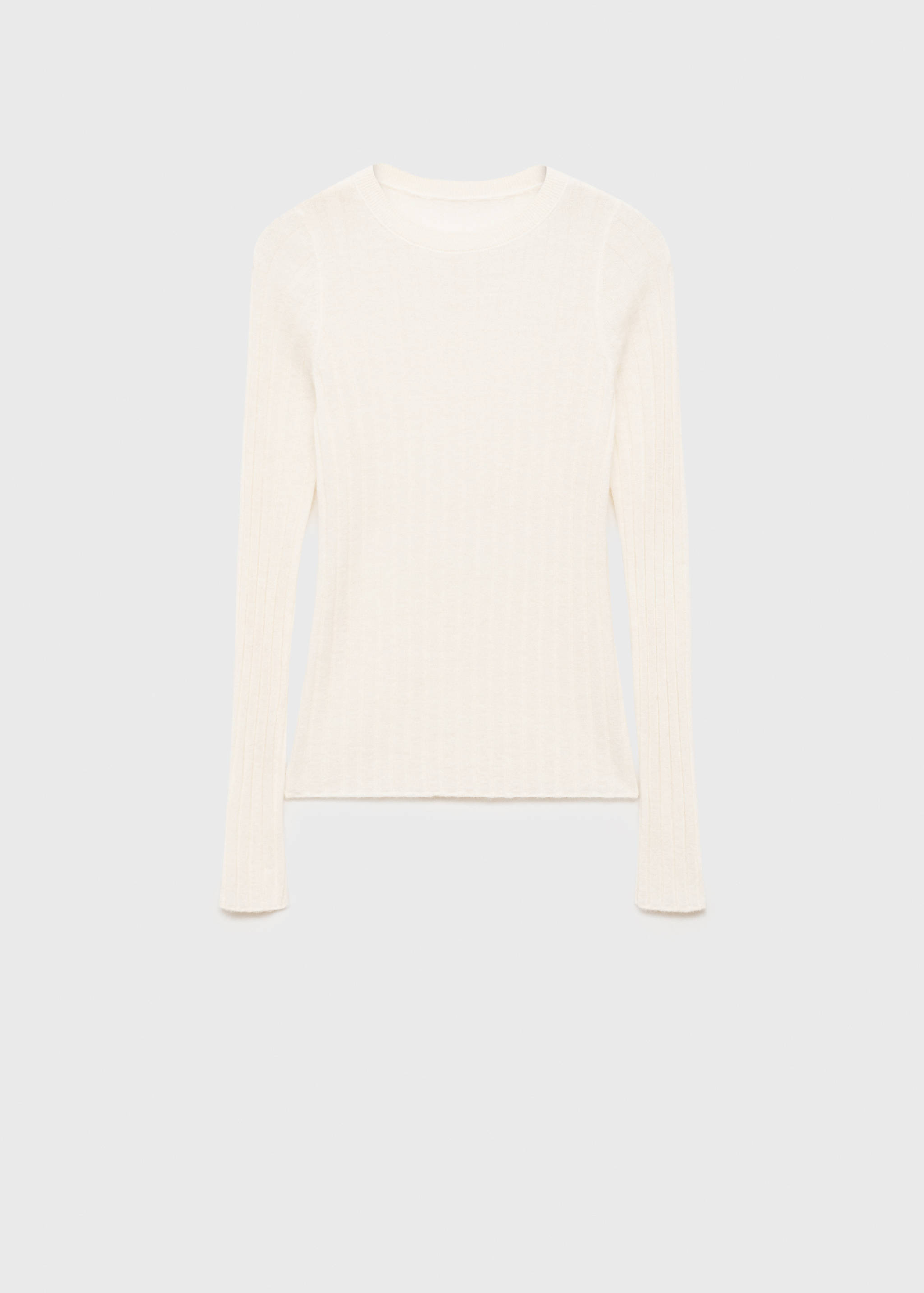 Ribbed round-neck sweater - Article without model