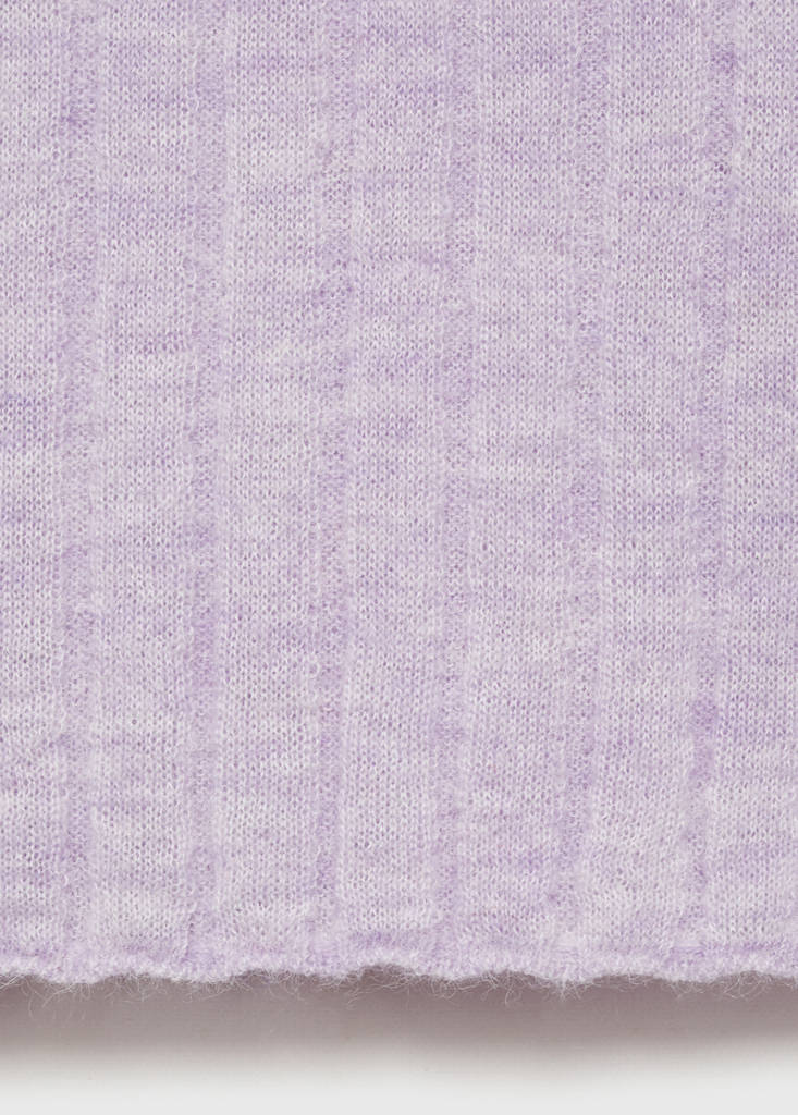 Ribbed round-neck sweater — Light/Pastel Purple