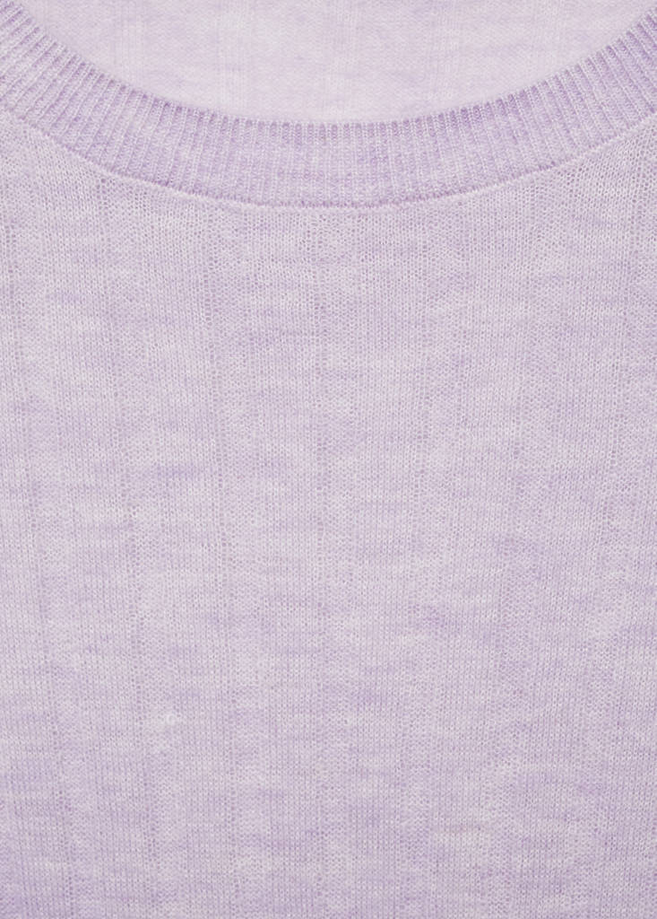 Ribbed round-neck sweater — Light/Pastel Purple