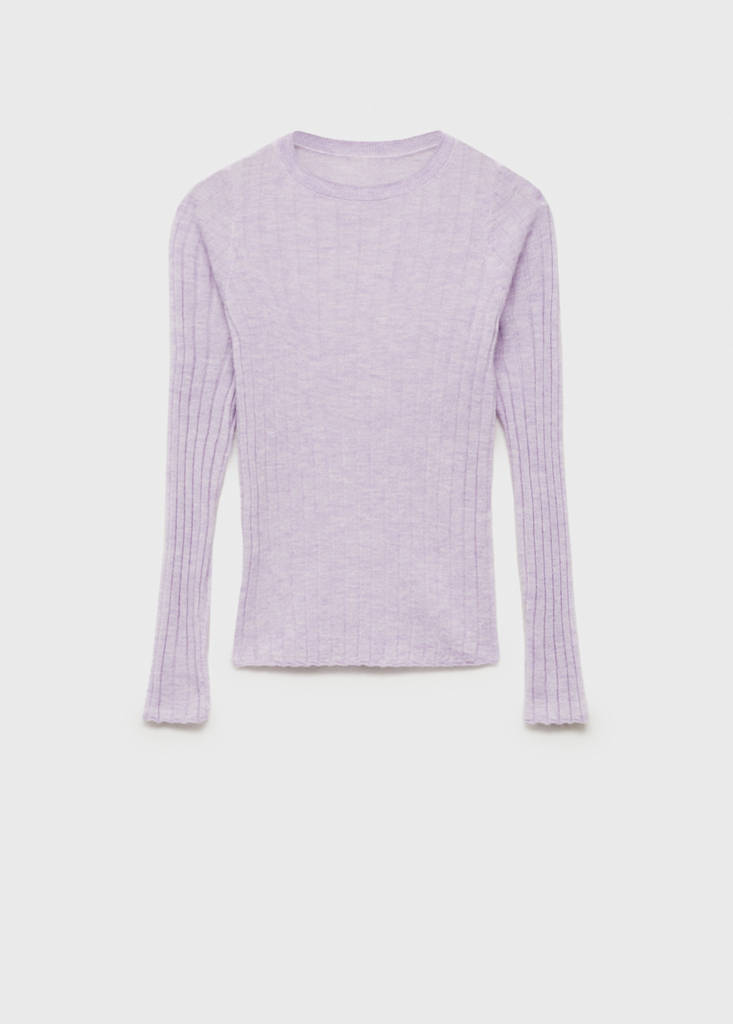 Ribbed round-neck sweater — Light/Pastel Purple